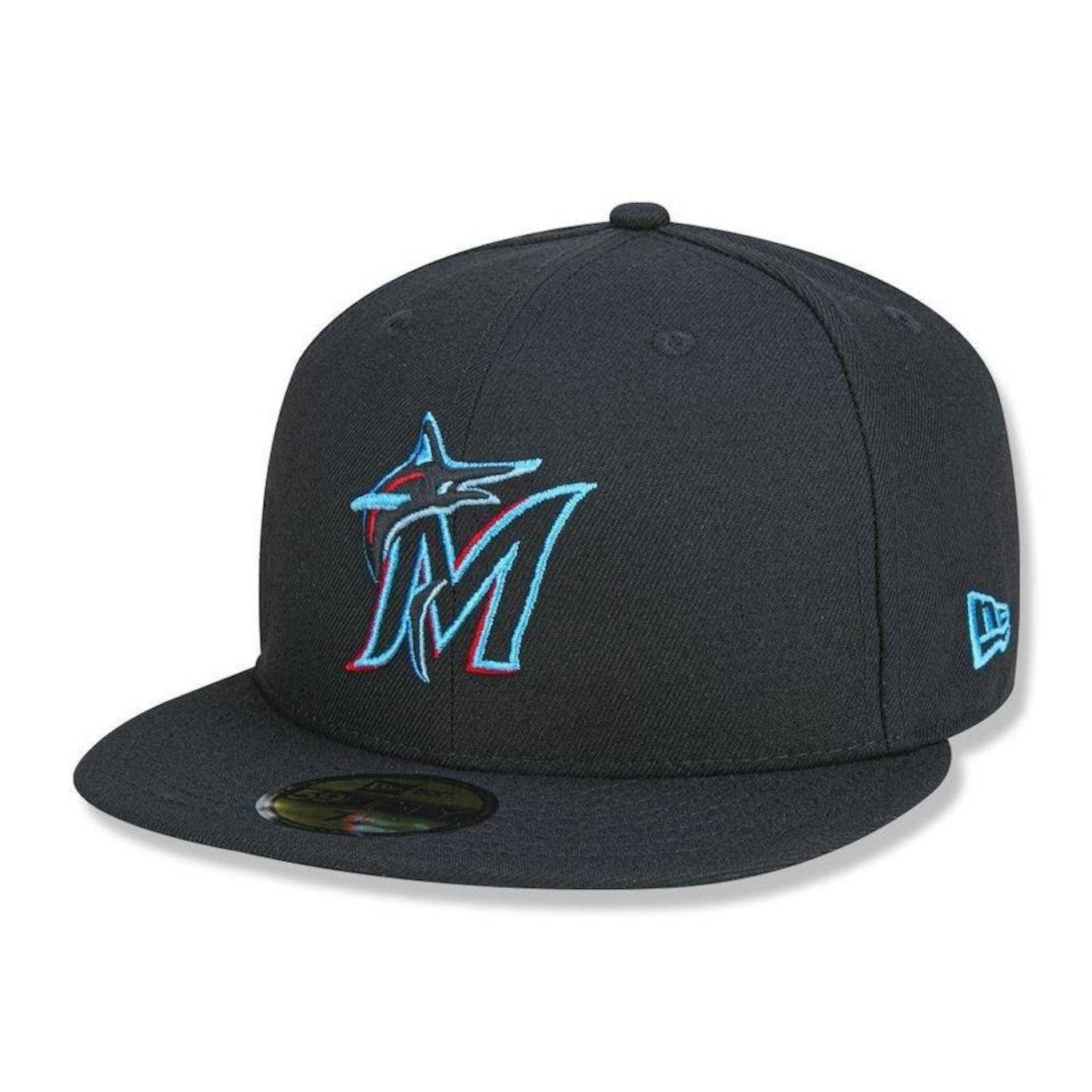 Boné Aba Reta New Era Miami Marlins 5950 Game Cap - Fechado - Foto 1