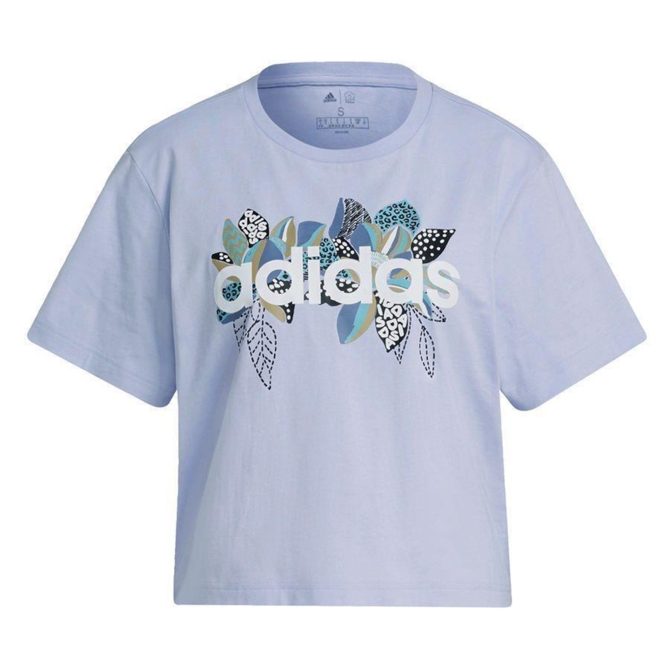 Camiseta Cropped adidas Estampada adidas x FARM Rio Boyfriend