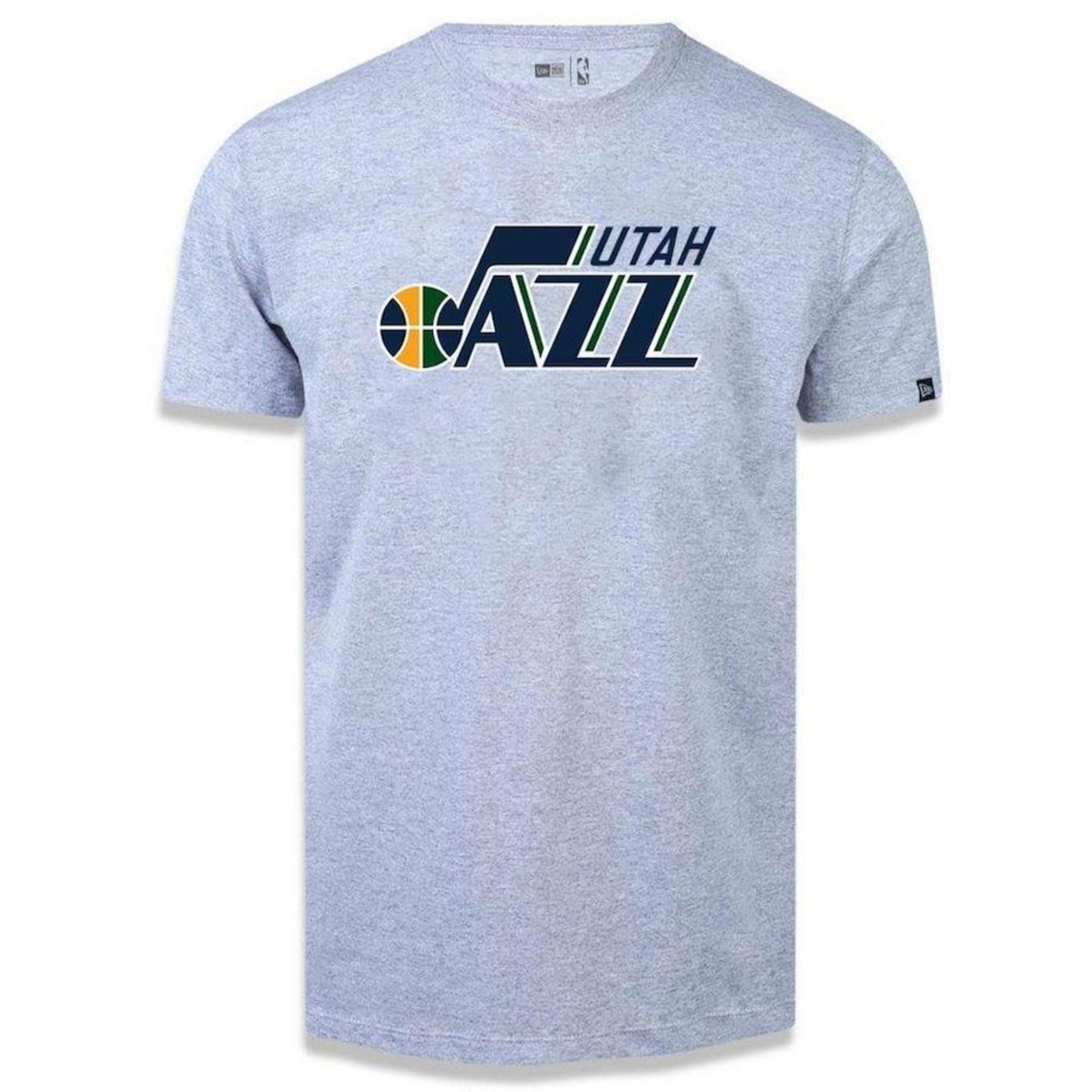 Camiseta New Era Utah Jazz Basic Logo NBA Mescla - Masculina - Foto 1