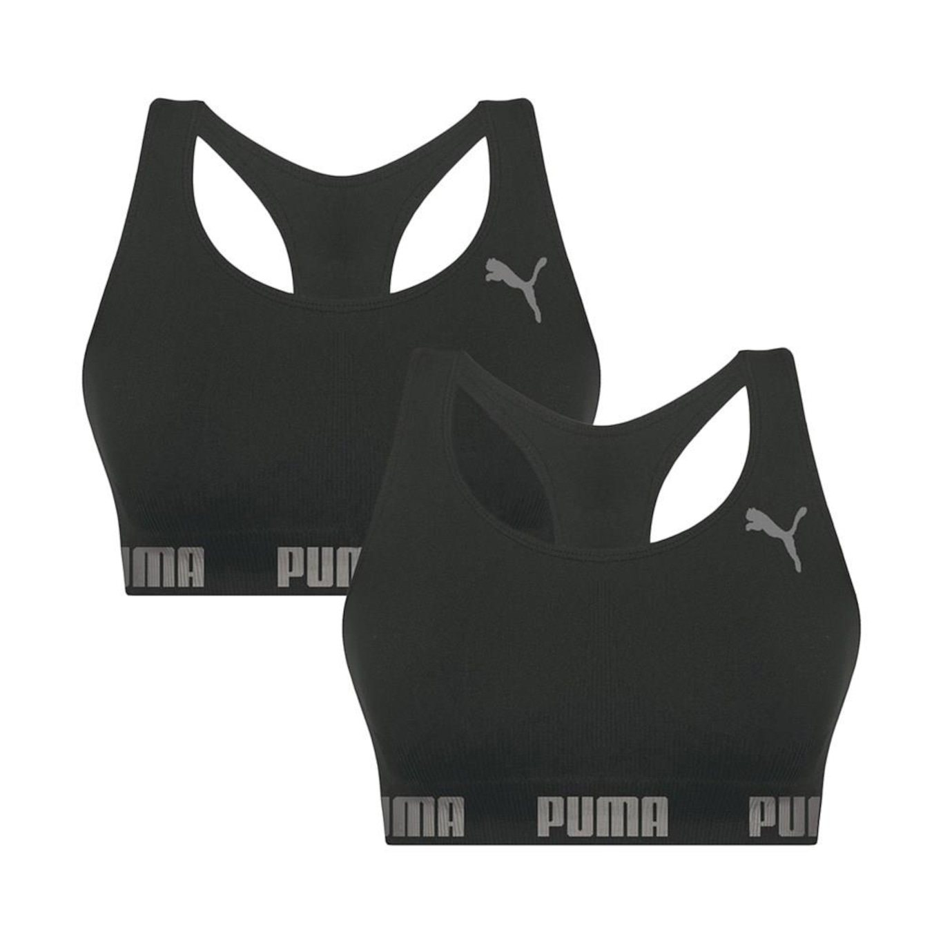 Kit Top Puma Nadador Sem Costura - Feminino - 2 Unidades - Foto 1