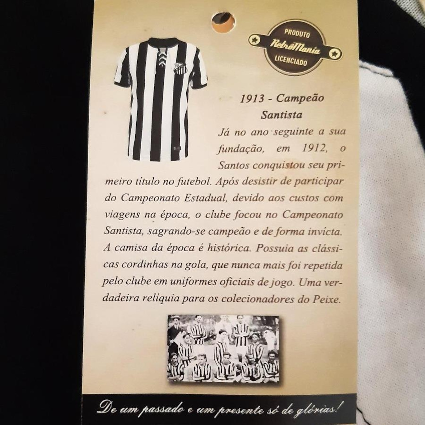 Camisa do Santos Retrô Mania Retrô 1913 Oficial - Masculina - Foto 6