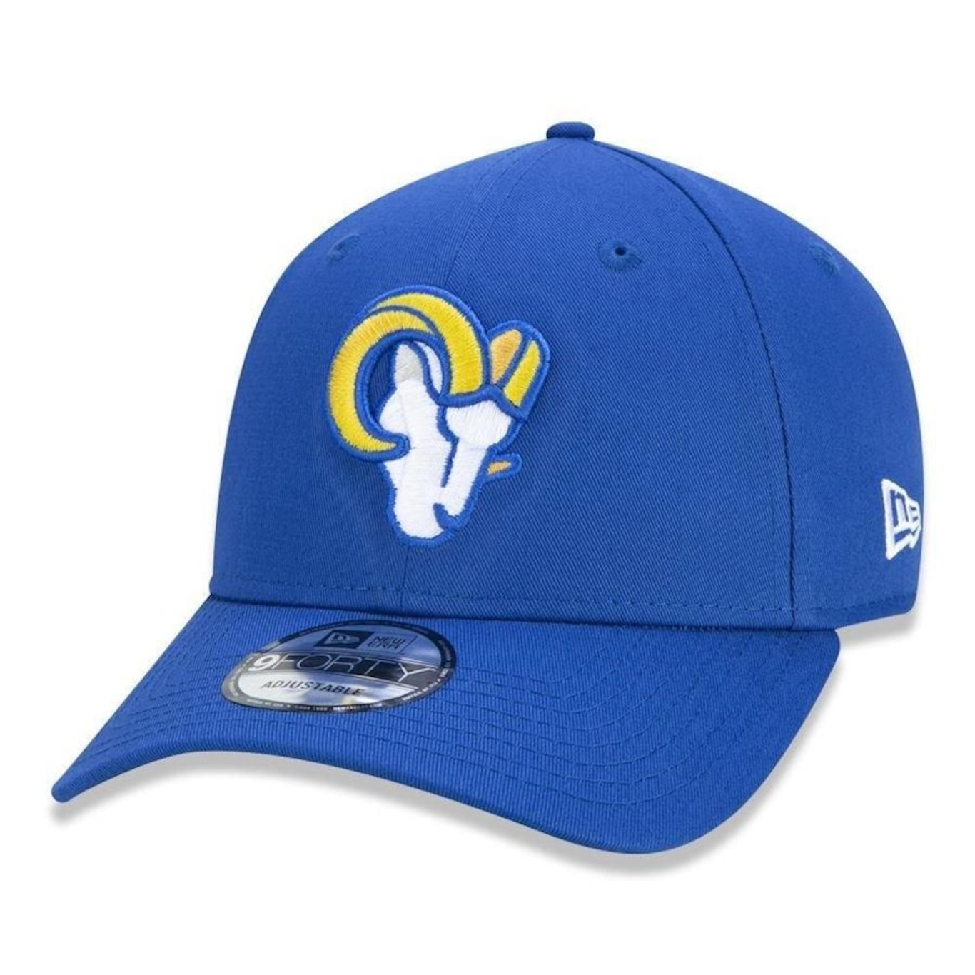 Boné Aba Curva New Era Los Angeles Rams 940 Basic Novo Logo - Snapback - Adulto - Foto 1