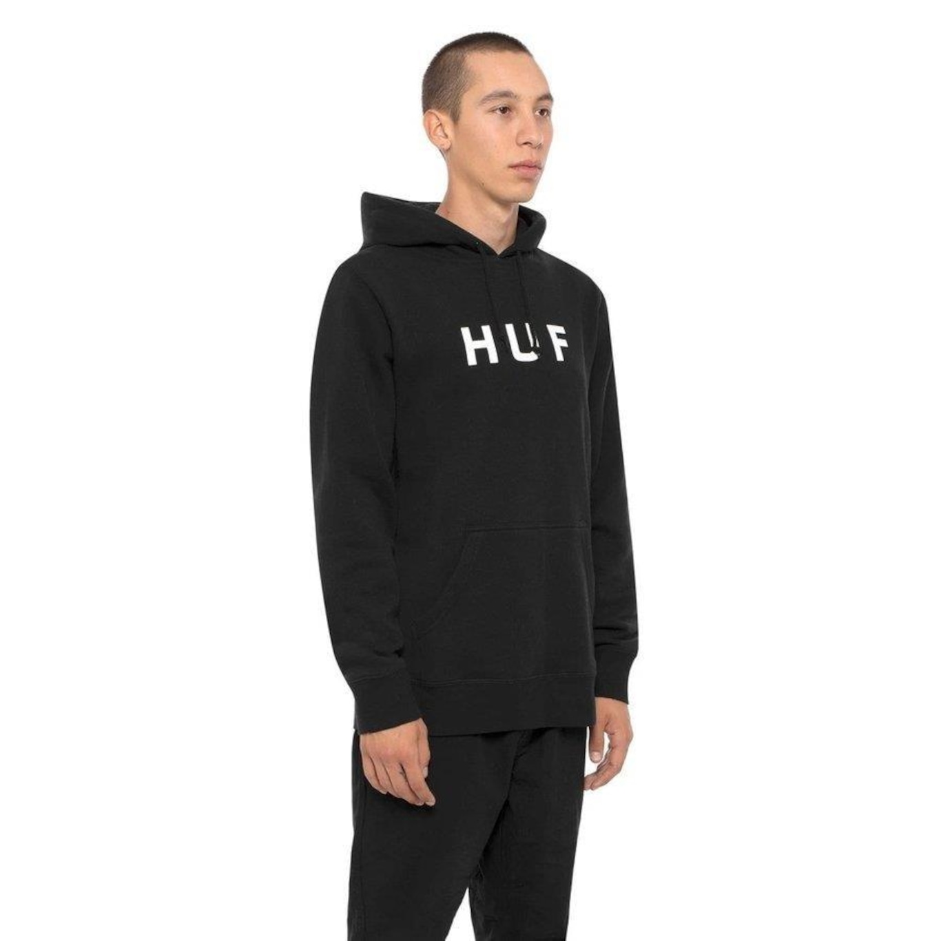 Blusão de Moletom com Capuz HUF Essentials Logo - Masculino - Foto 3