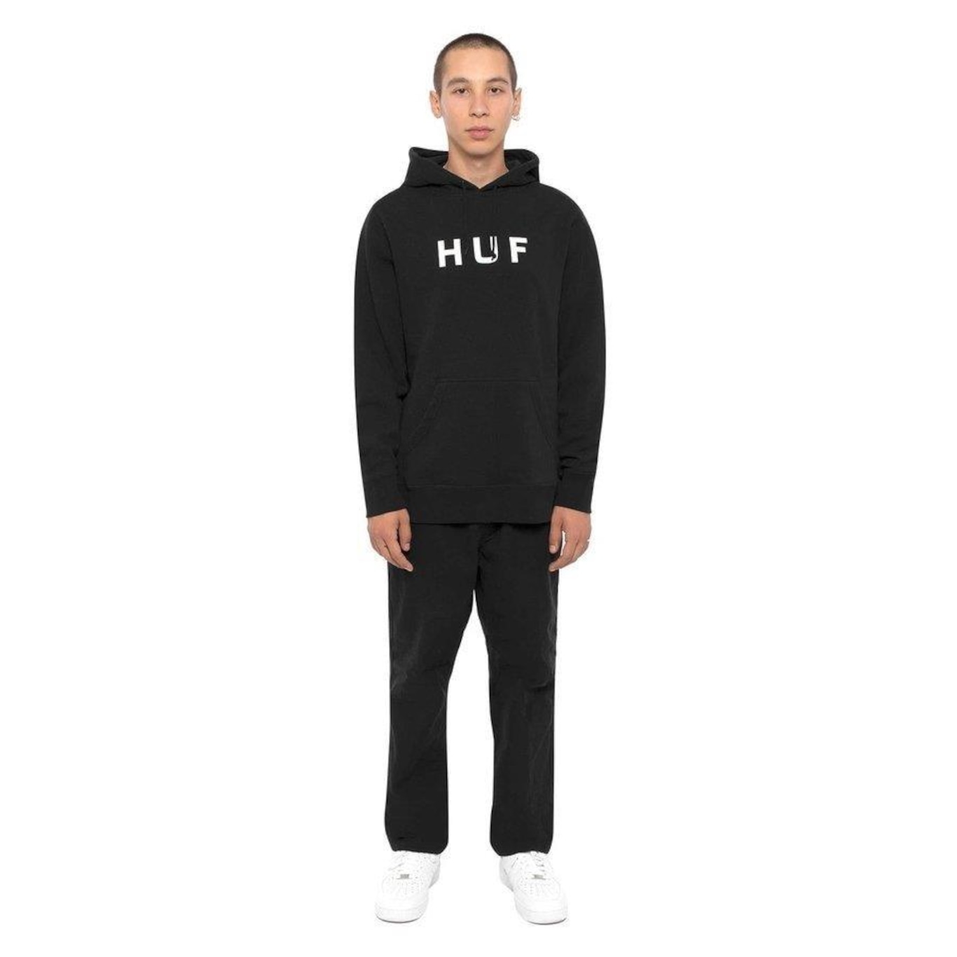 Blusão de Moletom com Capuz HUF Essentials Logo - Masculino - Foto 5