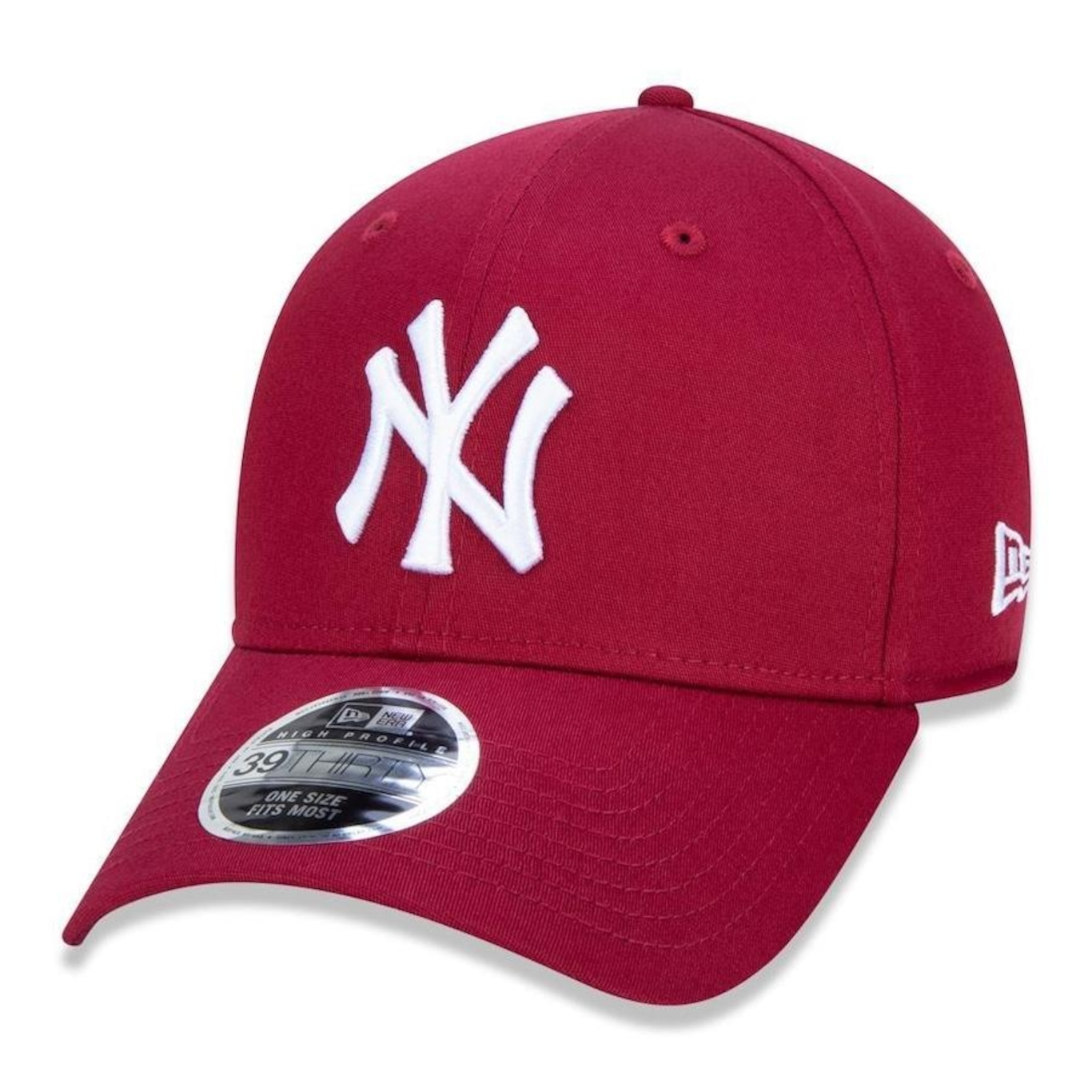 Boné Aba Curva New Era New York Yankees 3930 White on Cardinal MLB - Fechado - Adulto - Foto 1