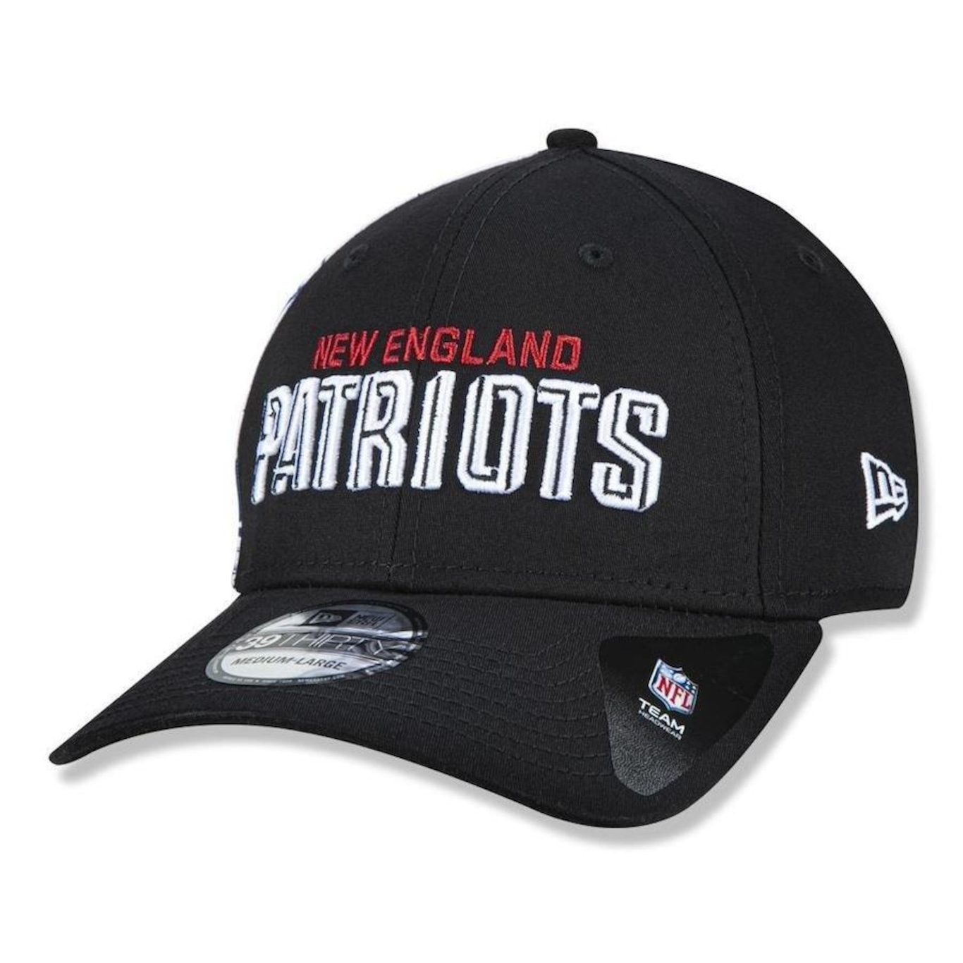 Boné Aba Curva New Era New England Patriots 3930 Draft Font - Fechado - Adulto - Foto 1