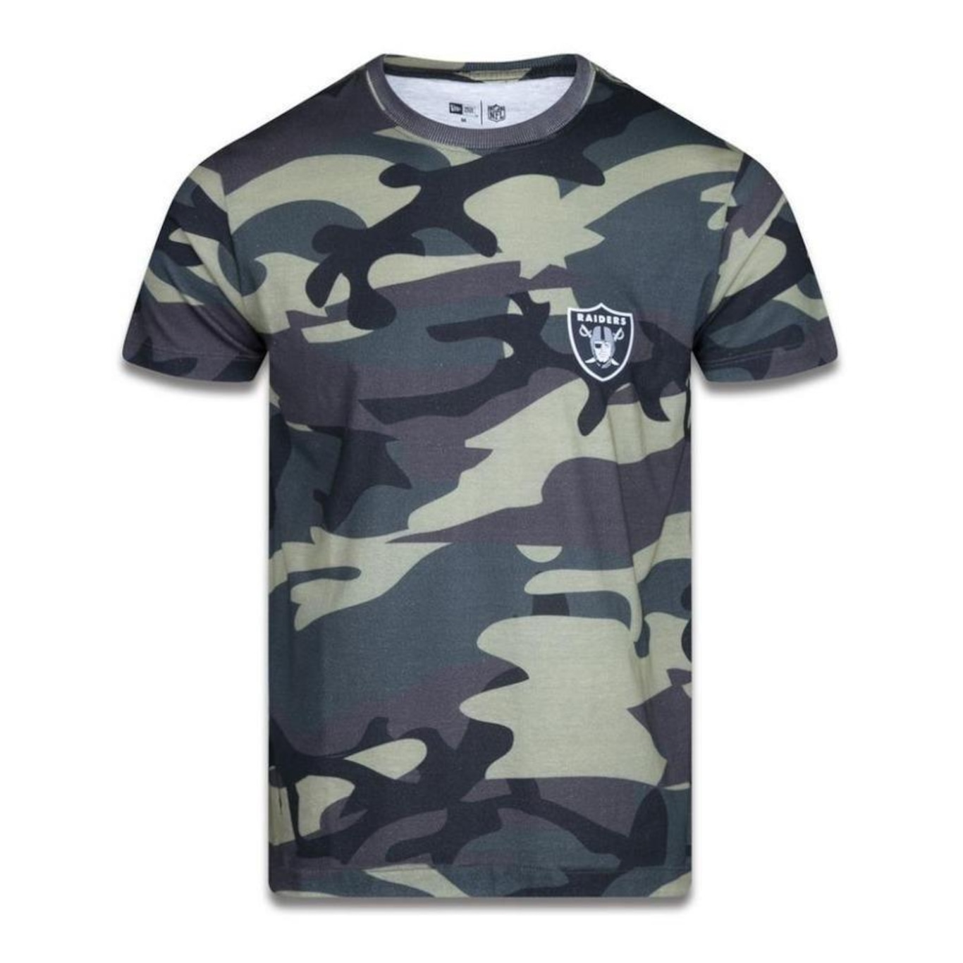 Camiseta New Era Masculina Las Vegas Raiders NFL Military Total - Foto 1