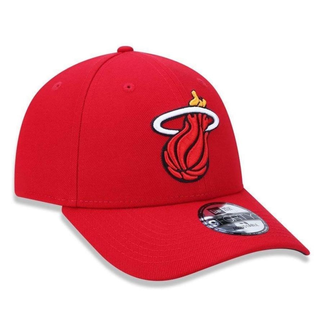 Boné Aba Curva New Era Miami Heat 940 Primary - Snapback - Adulto - Foto 4