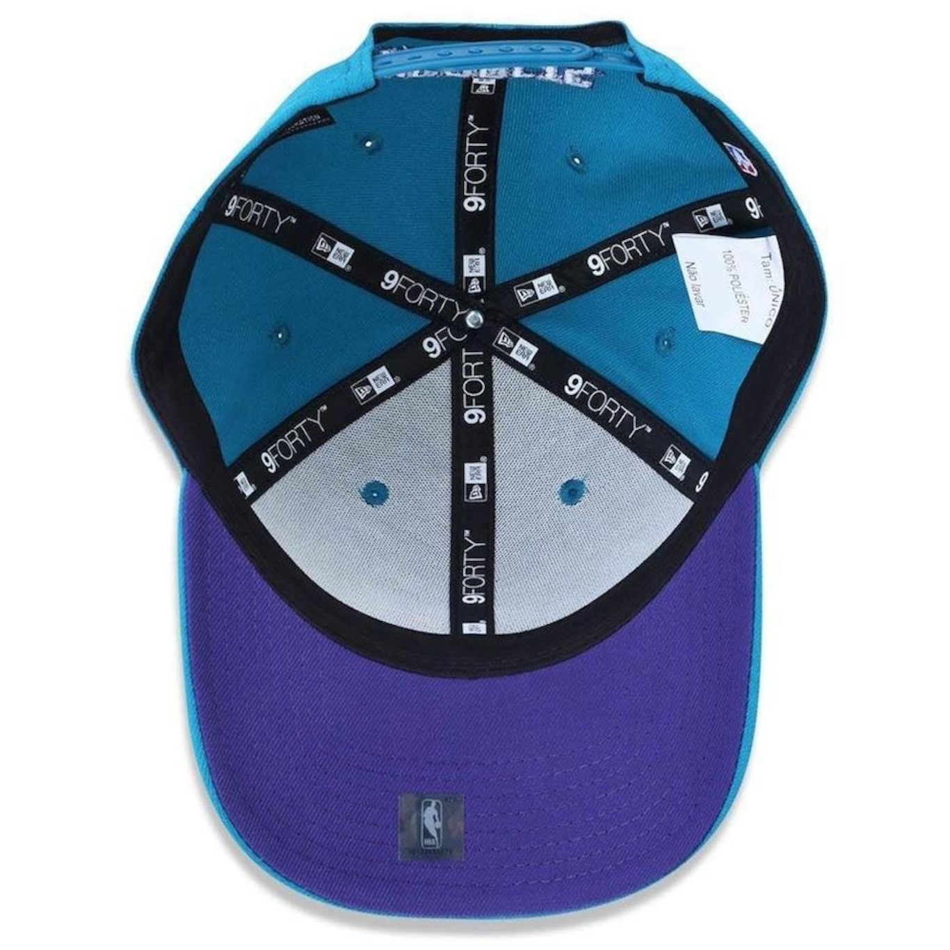 Boné Aba Curva New Era Charlotte Hornets 940 Primary - Snapback - Adulto - Foto 5