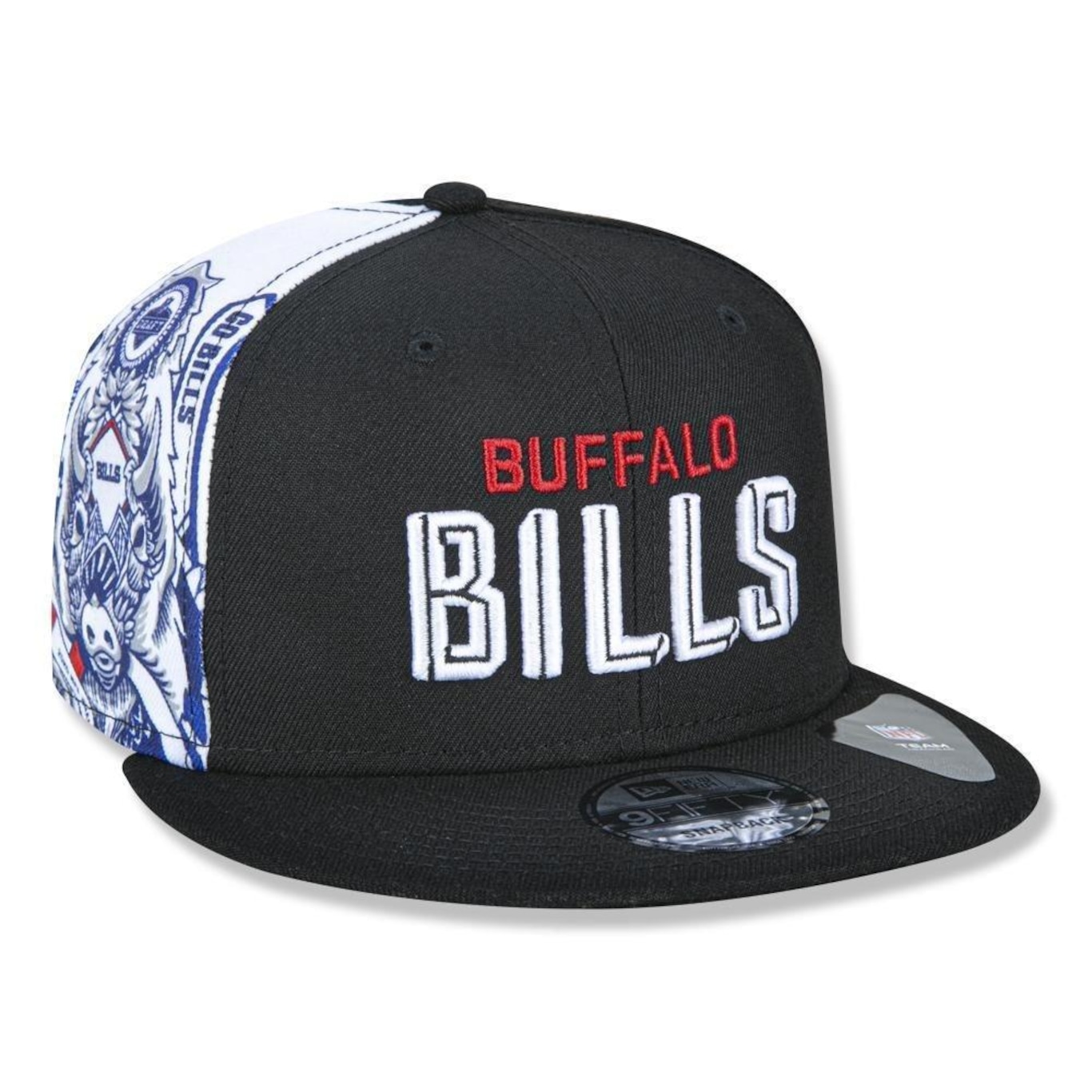 Boné Aba Reta New Era Buffalo Bills 950 Draft Font - Snapback - Adulto - Foto 4