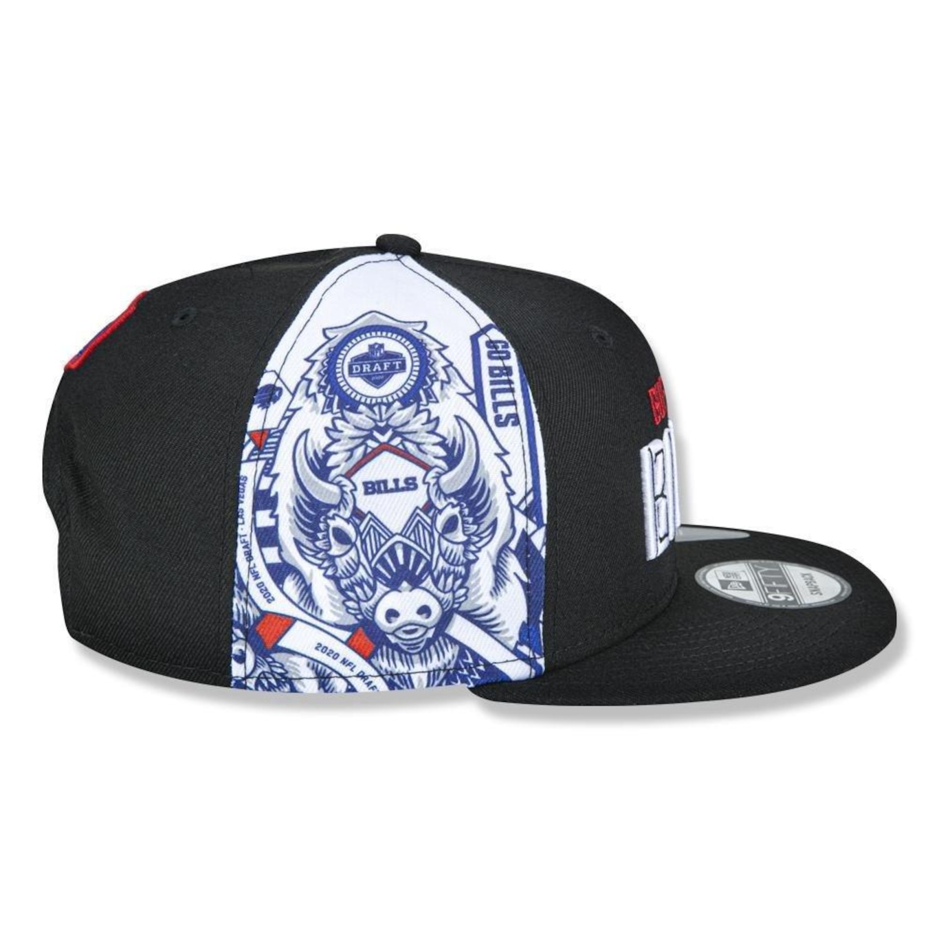 Boné Aba Reta New Era Buffalo Bills 950 Draft Font - Snapback - Adulto - Foto 6