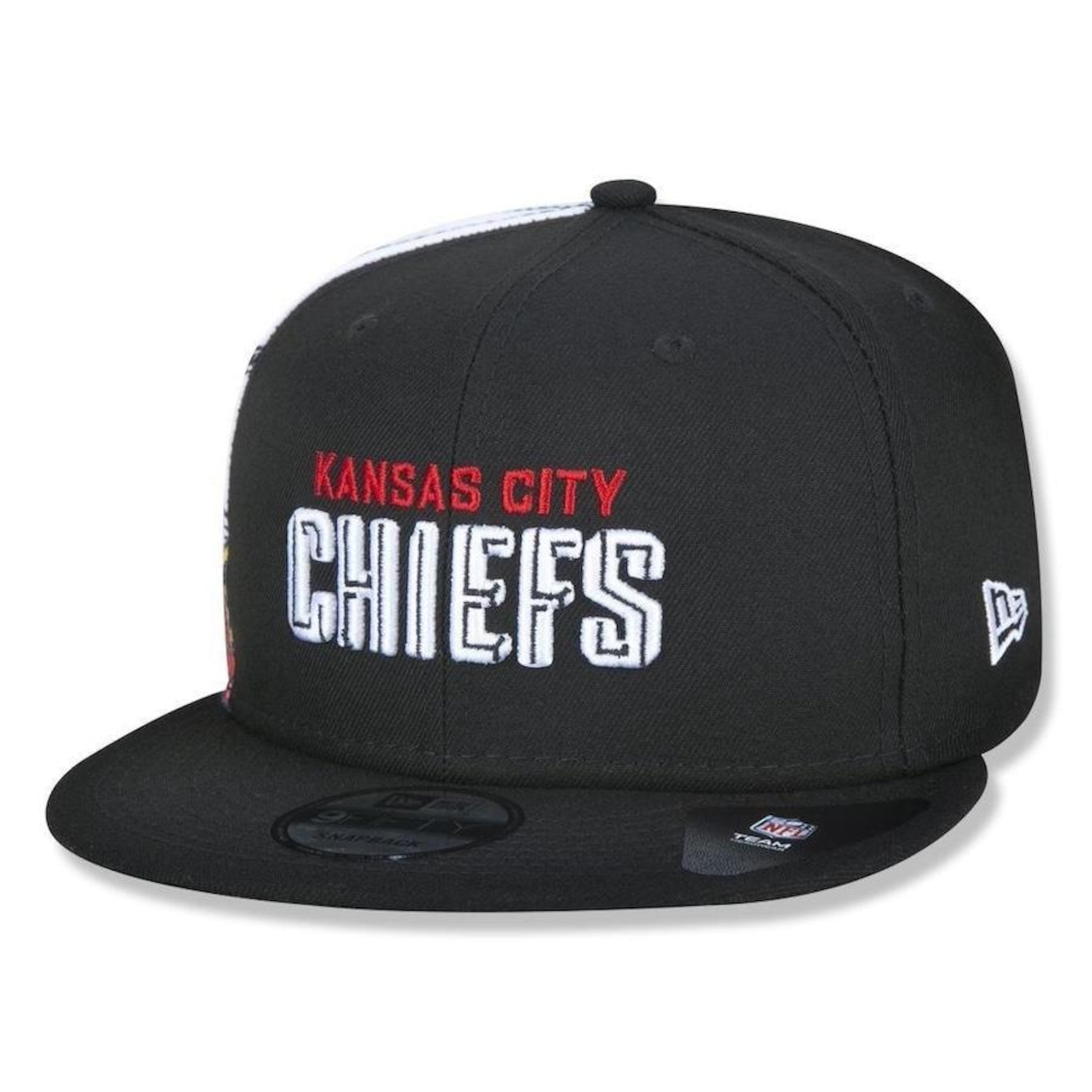 Boné Aba Reta New Era Kansas City Chiefs 950 Draft Font - Ajustável - Adulto - Foto 1