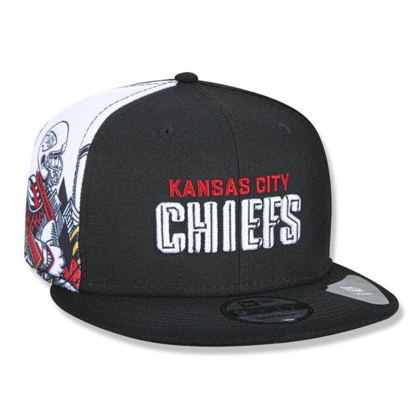 Boné Aba Reta New Era Kansas City Chiefs 950 Draft Font - Ajustável - Adulto - Foto 4