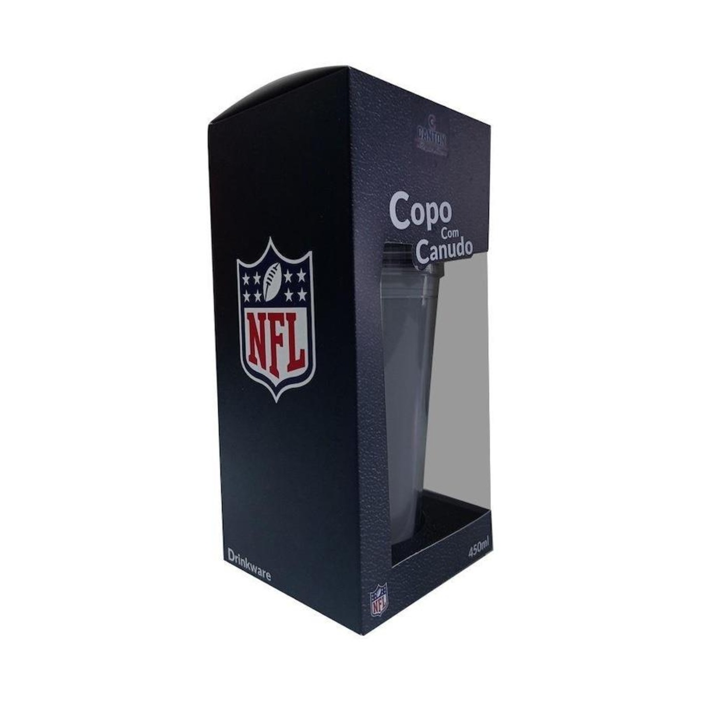 Copo com Canudo NFL Luxo Logo - 450ml - Foto 1