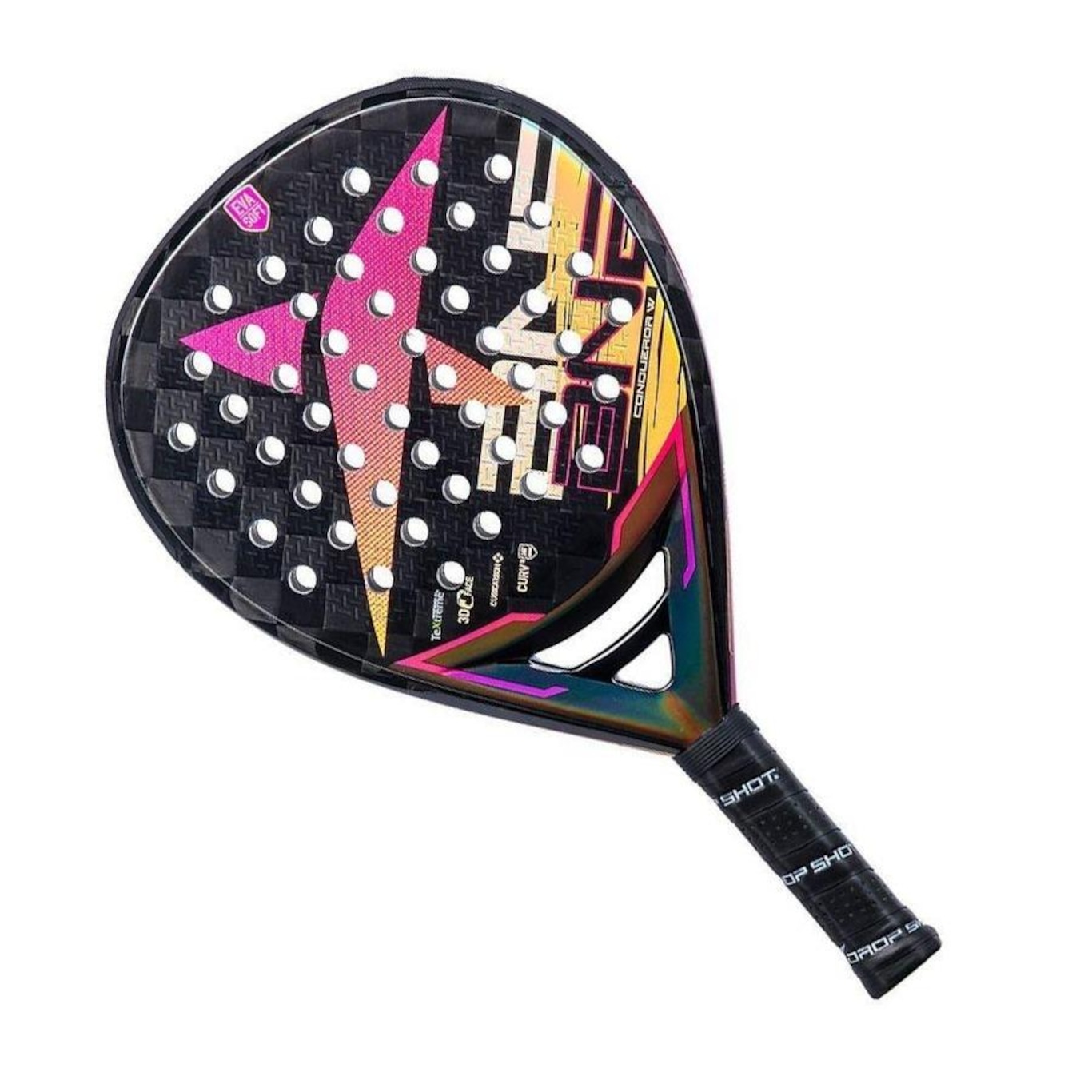 Raquete de Padel Drop Shot Conqueror 8.0 W Carbono - Foto 1