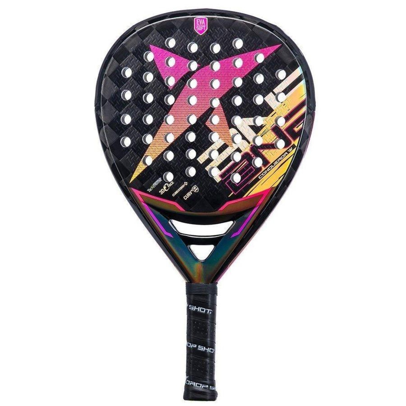 Raquete de Padel Drop Shot Conqueror 8.0 W Carbono - Foto 2