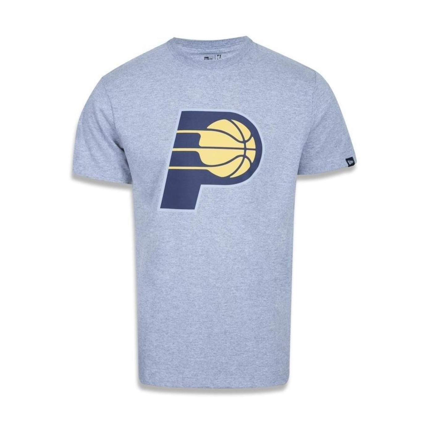 Camiseta New Era Plus Size Regular Manga Curta Indiana Pacers Logo - Masculino - Foto 1