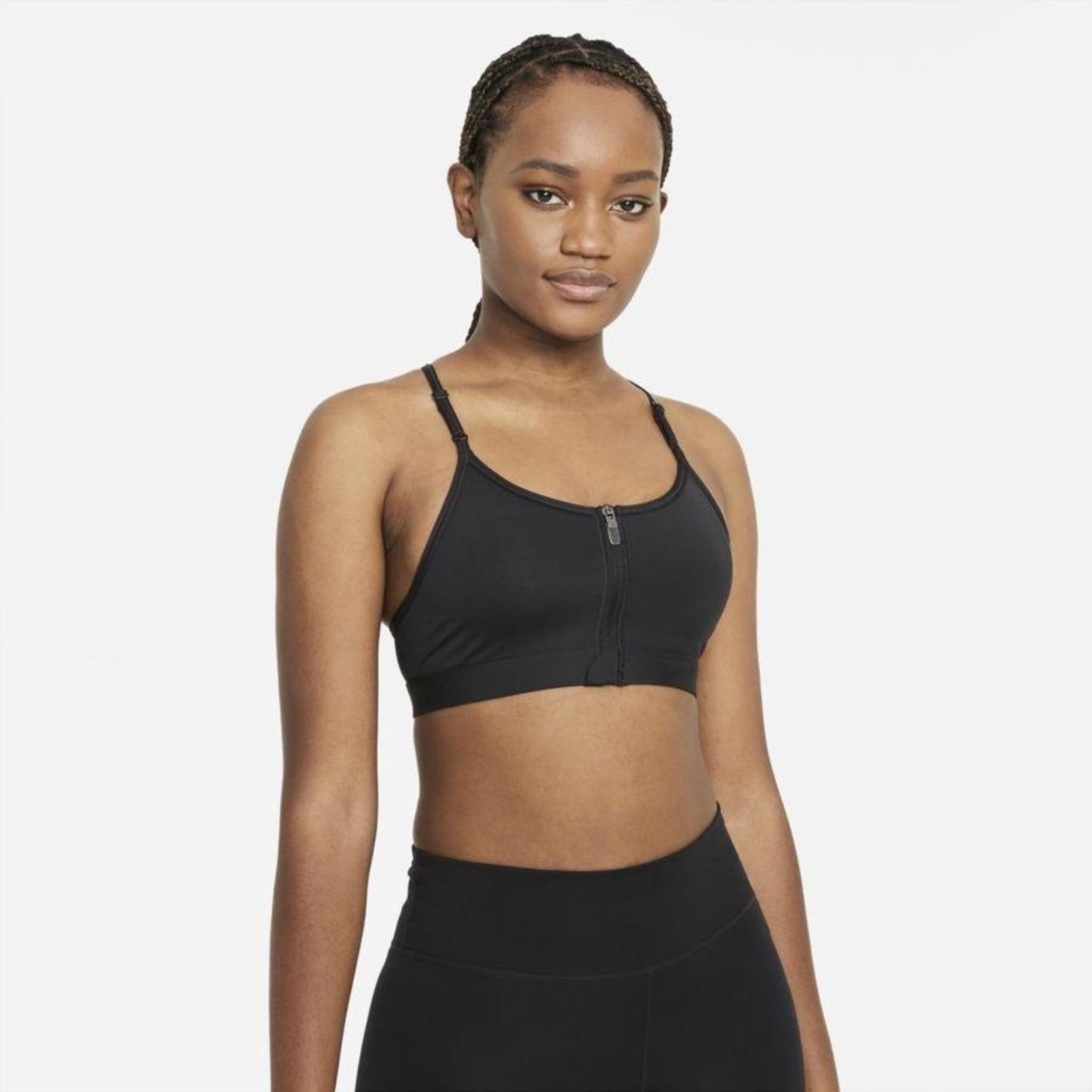 Women's Dri-FIT® Indy Zip-Front Sports Bra, Nike