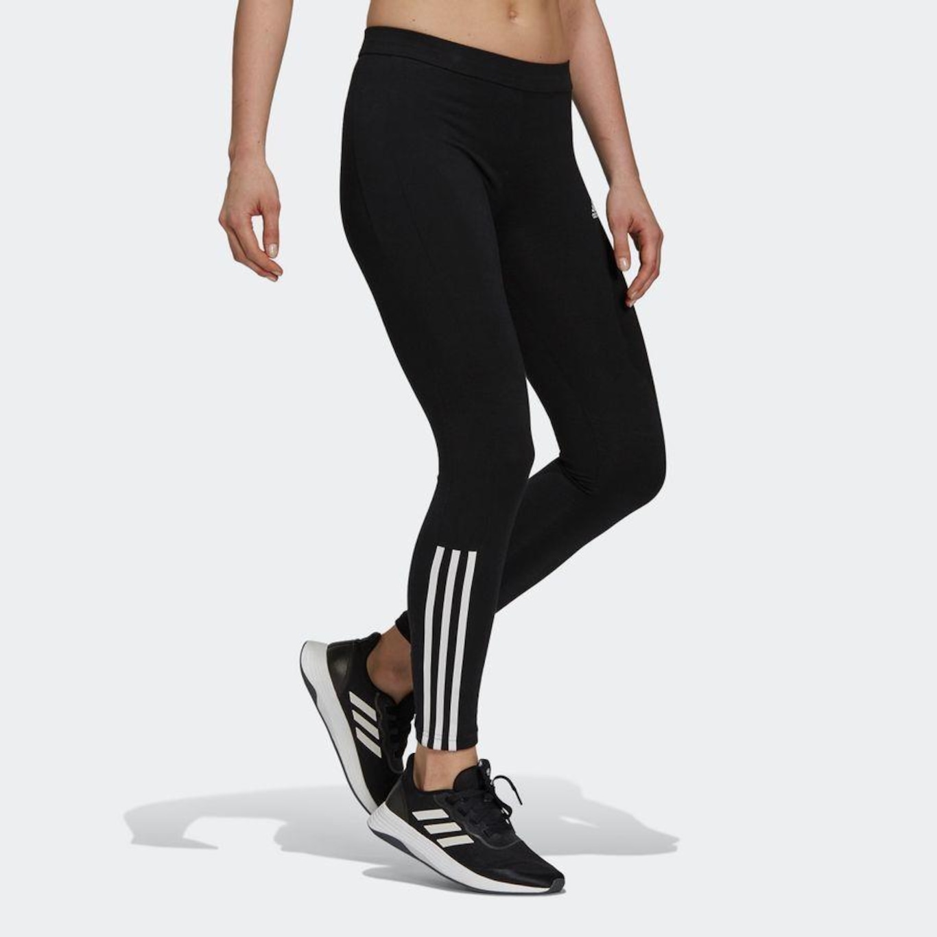 Calça Legging Adidas 3S W Feminino Preto