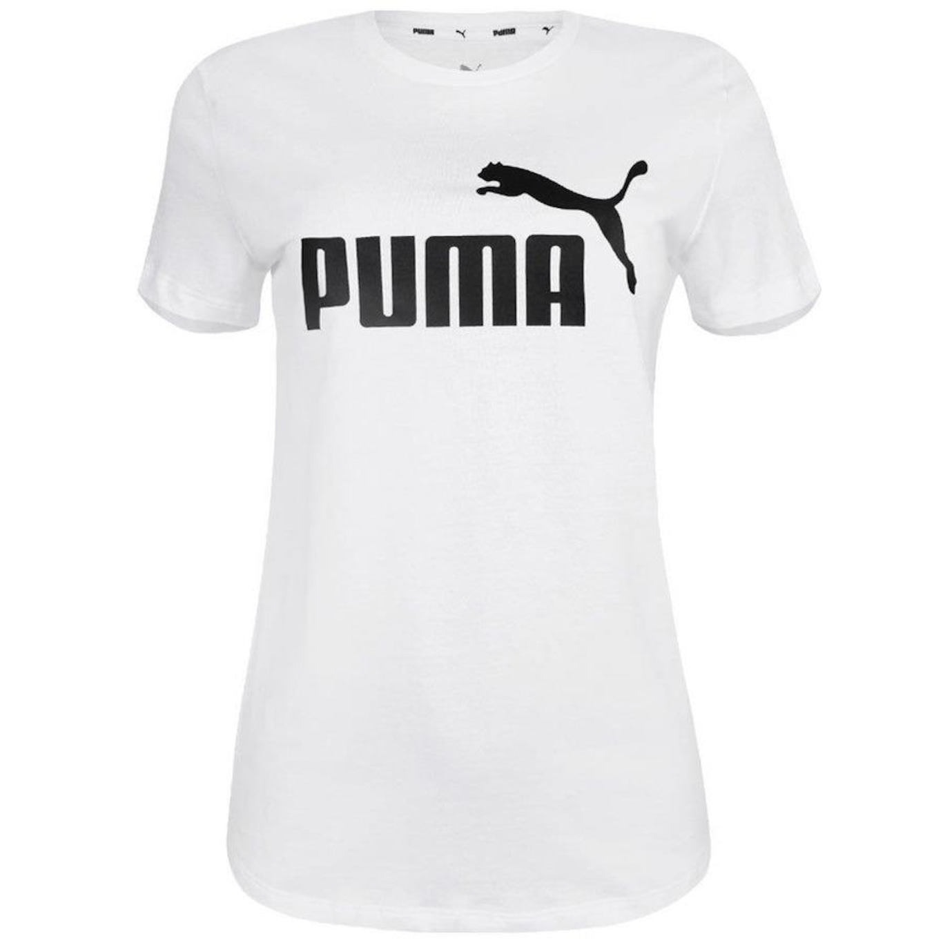 Camiseta Puma Manga Curta Essentials Logo - Feminina - Foto 1