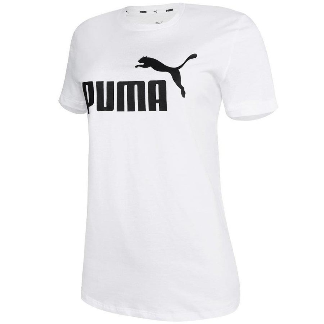 Camiseta Puma Manga Curta Essentials Logo - Feminina - Foto 3