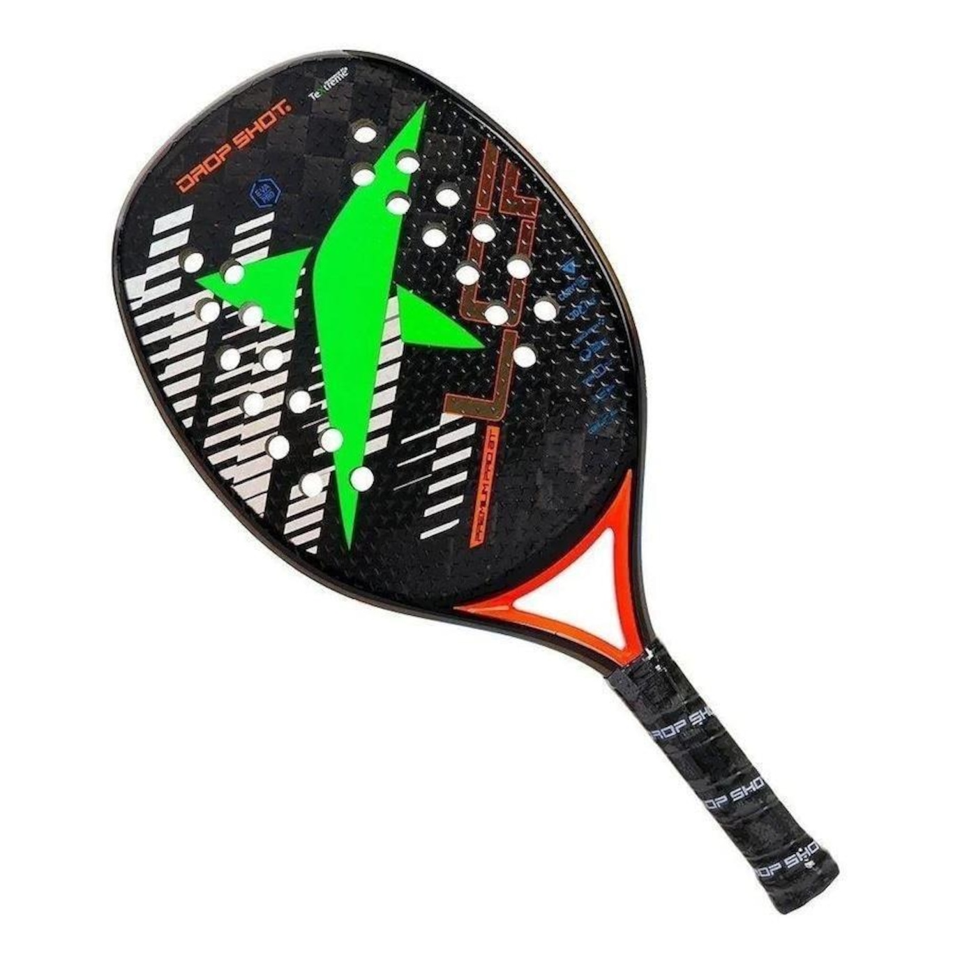 Raquete de Beach Tennis Drop Shot Premium PRO Fibra Carbono - Foto 1