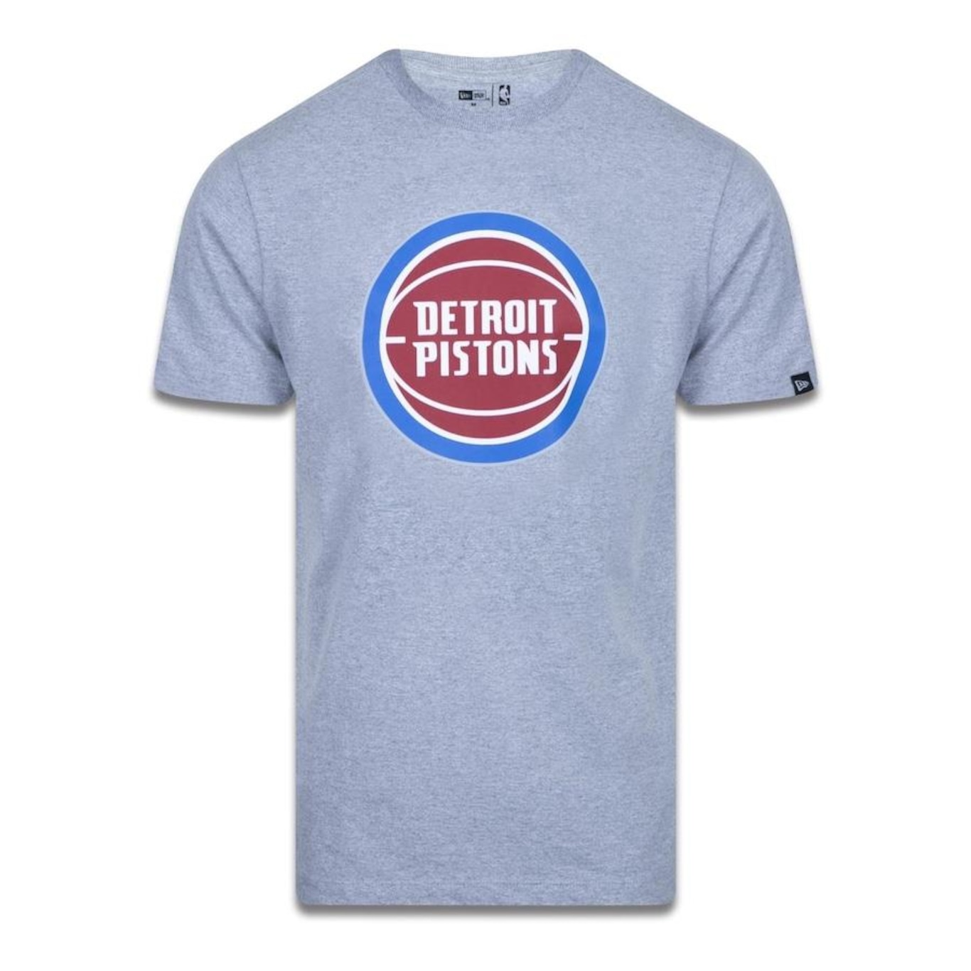 Camiseta New Era Plus Size Regular Manga Curta Detroit Pistons Logo - Masculino - Foto 1