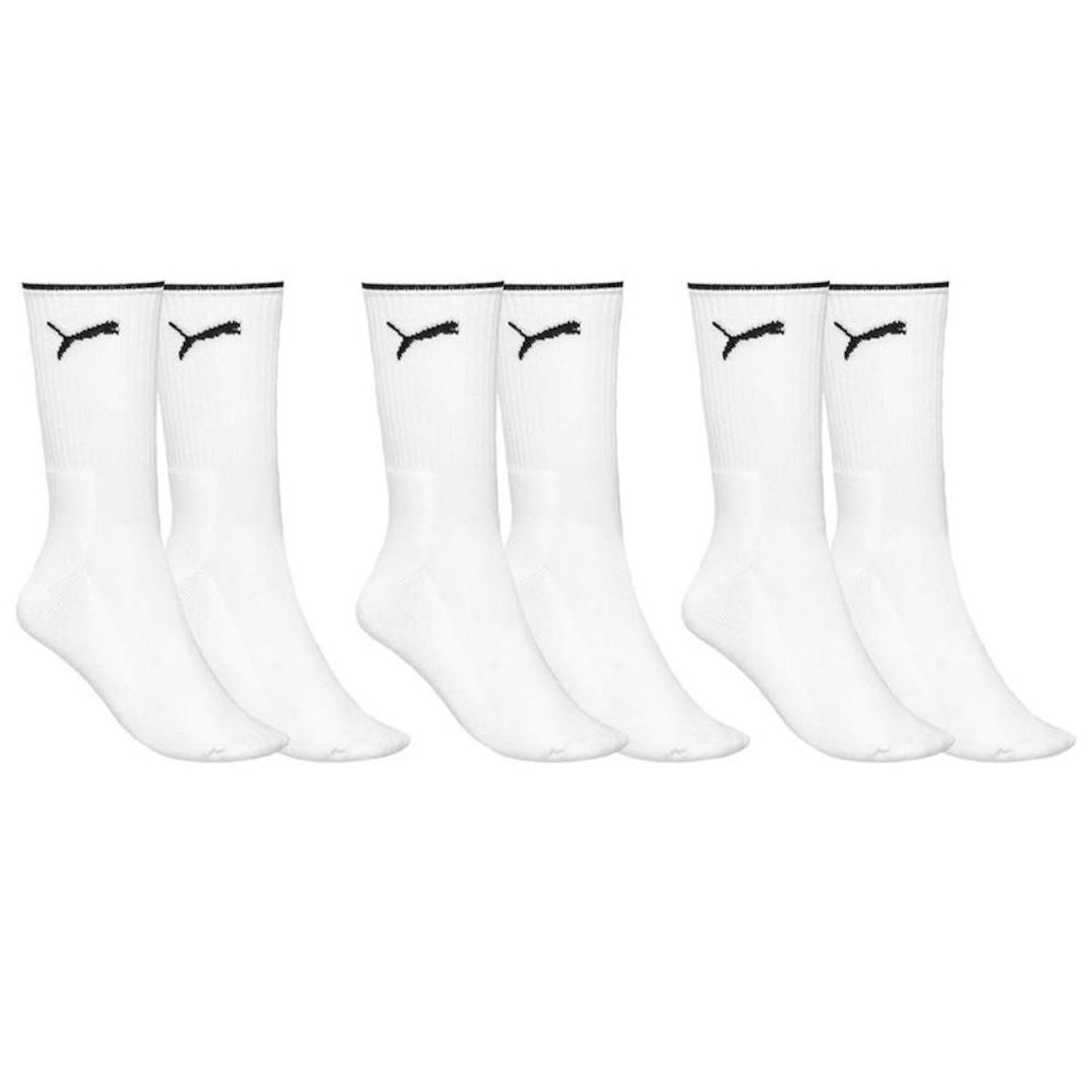 Kit Meias Puma Esportiva Cano Longo - 3 Pares - Masculina - Foto 1