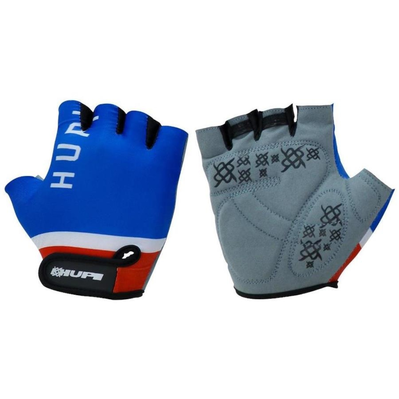 Luvas de Ciclismo Hupi Eco Dedo Curto Blue Ribbon  - Adulto - Foto 1