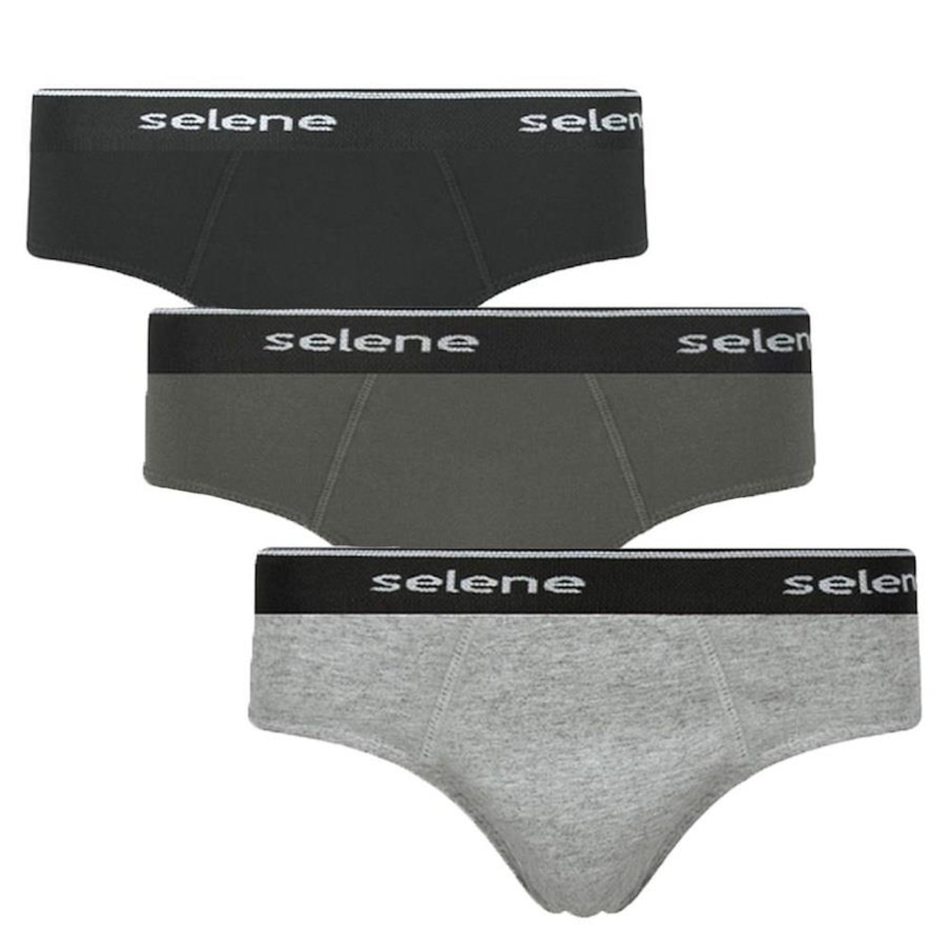 Kit Cuecas Slip Selene - Adulto - 3 unidades - Foto 1