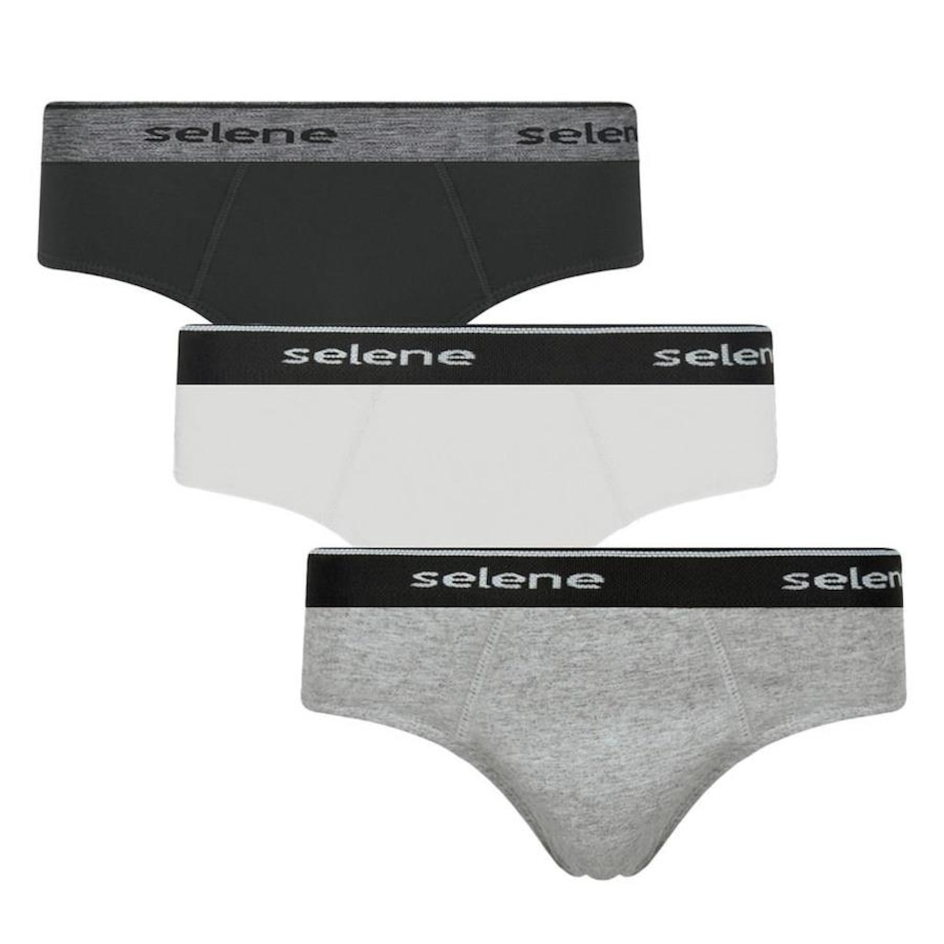 Kit Cuecas Slip Selene - Adulto - 3 unidades - Foto 1