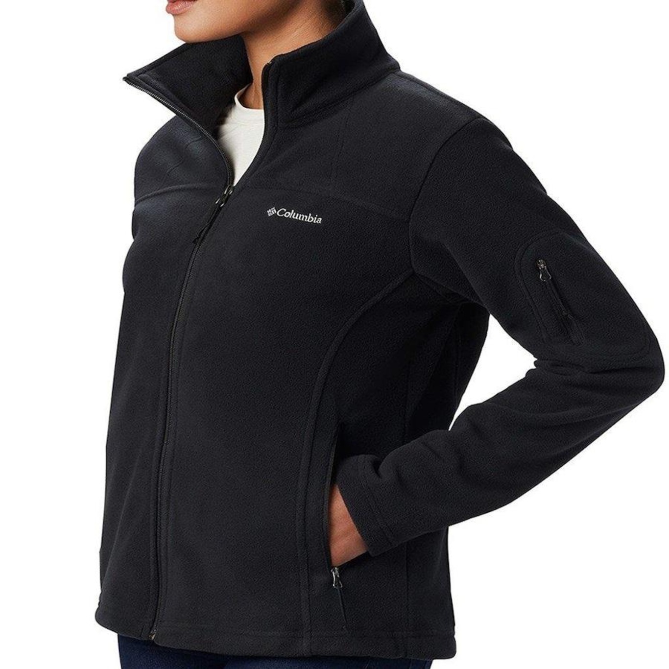 Jaqueta Fleece com Capuz Columbia Fast Trek II - Feminina - Foto 3