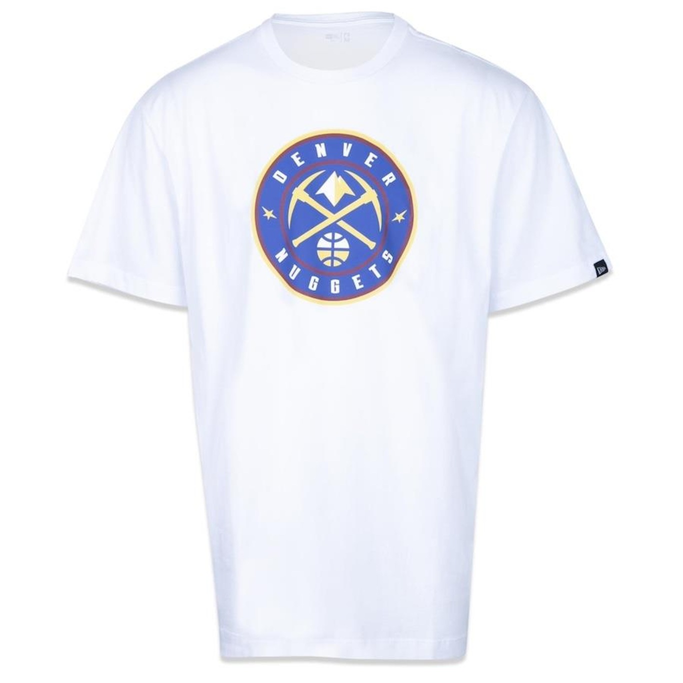 Camiseta New Era Plus Size Regular Manga Curta Denver Nuggets Logo - Masculino - Foto 1