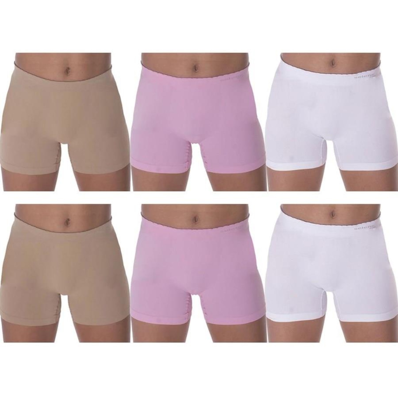 Kit Calcinhas Boxer Selene Sem Costura - 6 Unidades - Infantil - Foto 1