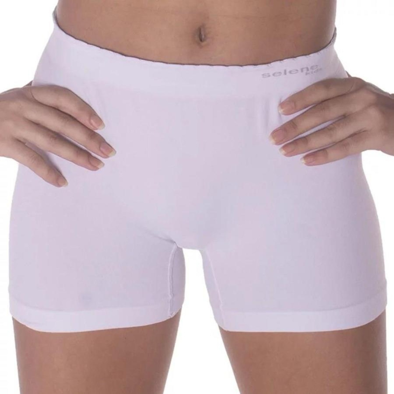 Kit Calcinhas Boxer Selene sem Costura com 3 unidades - Infantil - Foto 2