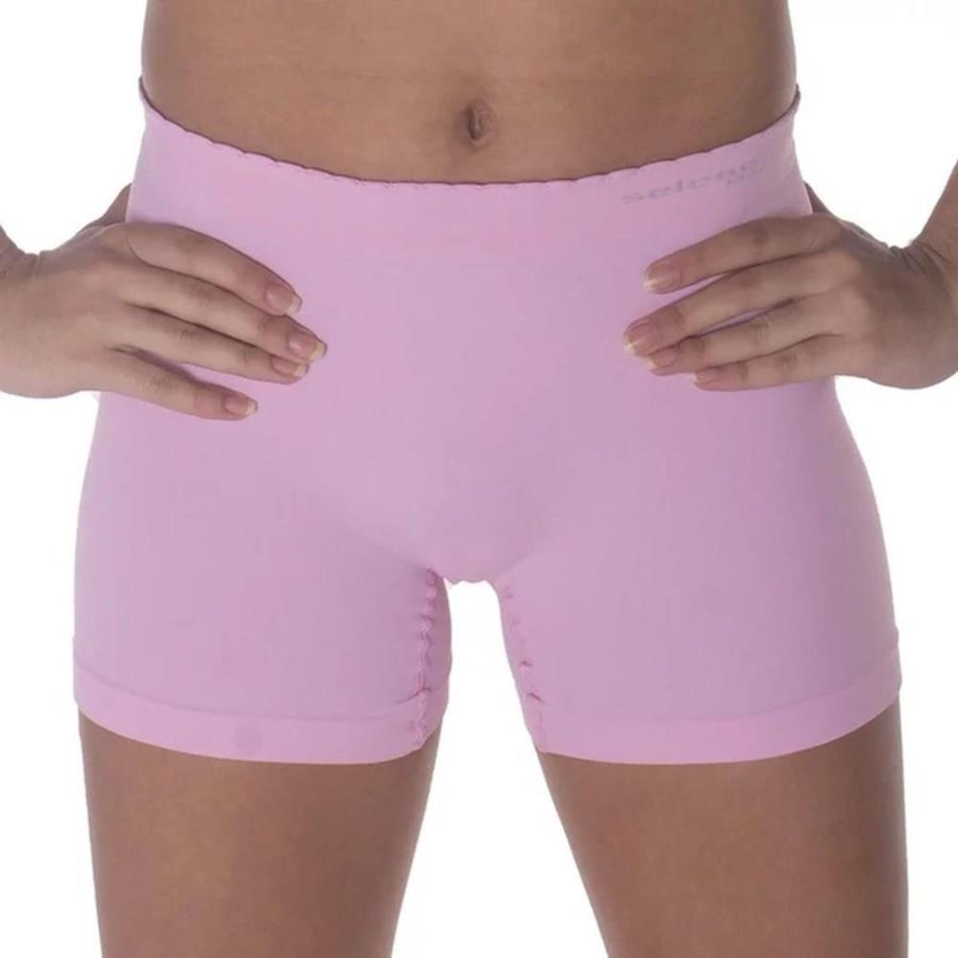 Kit de Calcinhas Boxer Selene Sem Costura com 3 unidades - Infantil - Foto 2