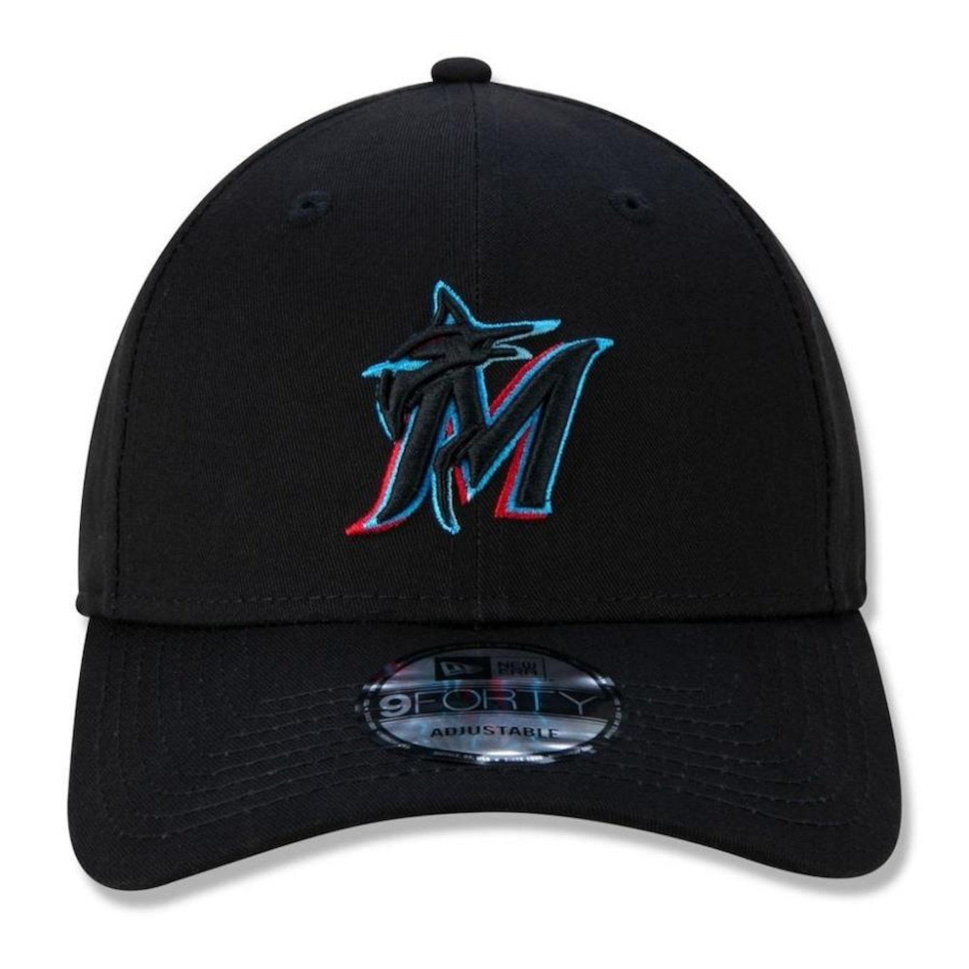 Boné Aba Curva New Era Miami Marlins 940 Team Color MLB - Snapback - Adulto - Foto 3