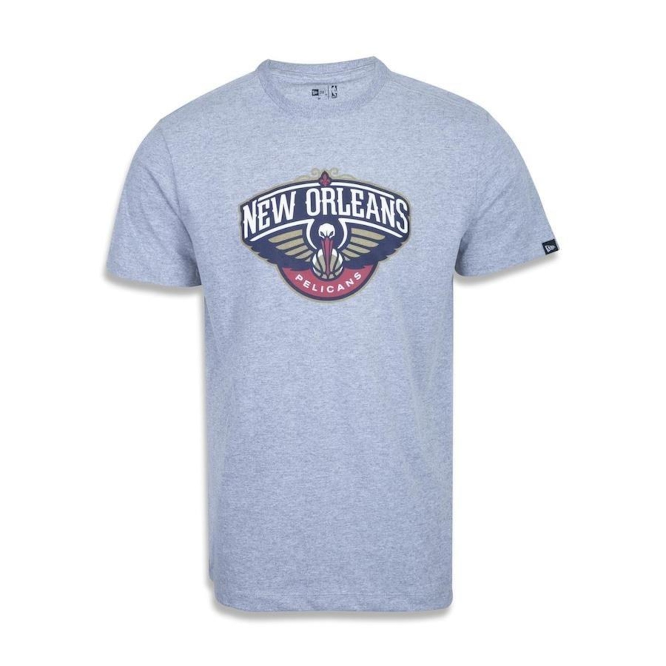 Camiseta New Era Plus Size Regular Manga Curta New Orleans Pelicans Logo - Masculino - Foto 1