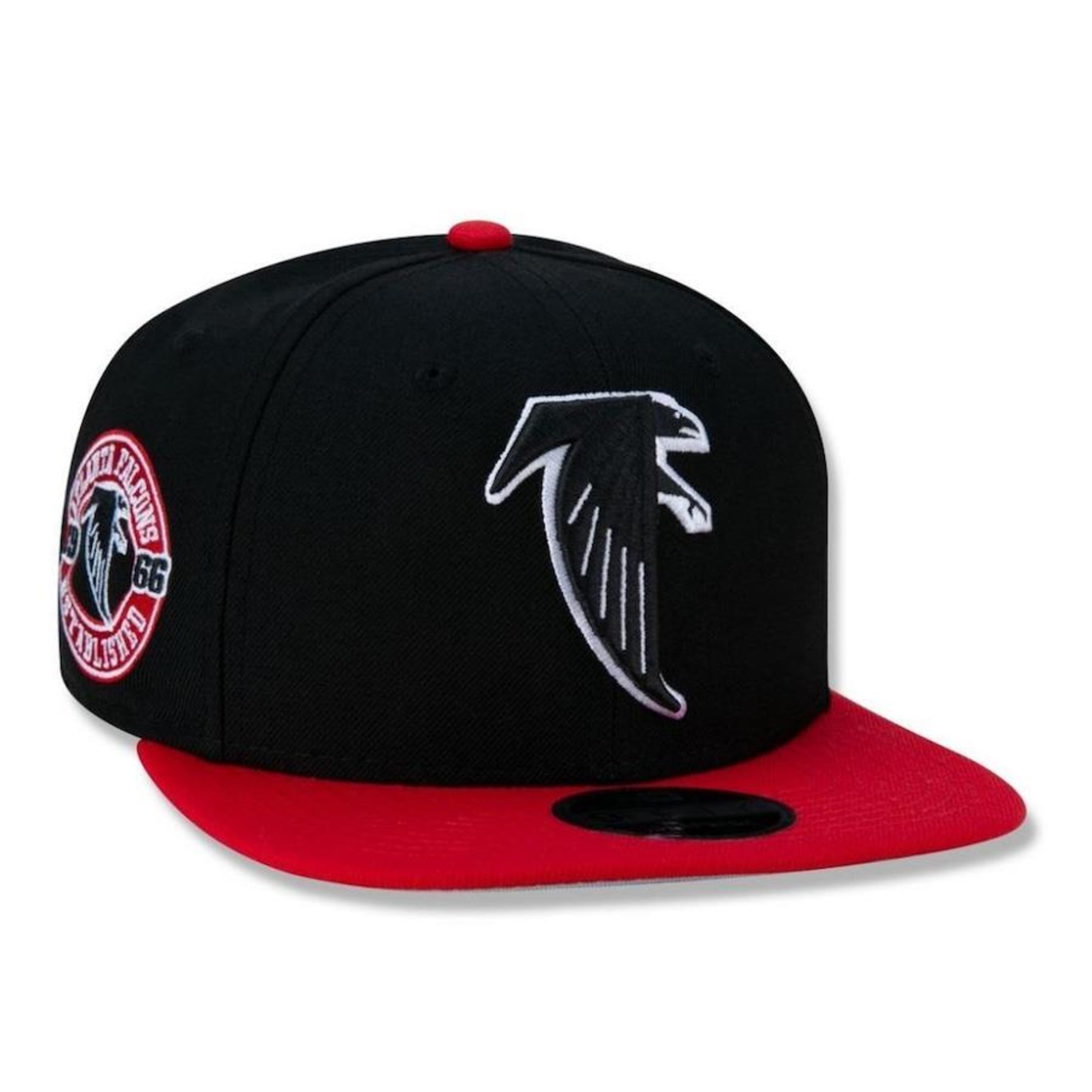 Boné Aba Curva New Era Atlanta Falcons 950 Classic Team NFL Aba Reta - Snapback - Adulto - Foto 4