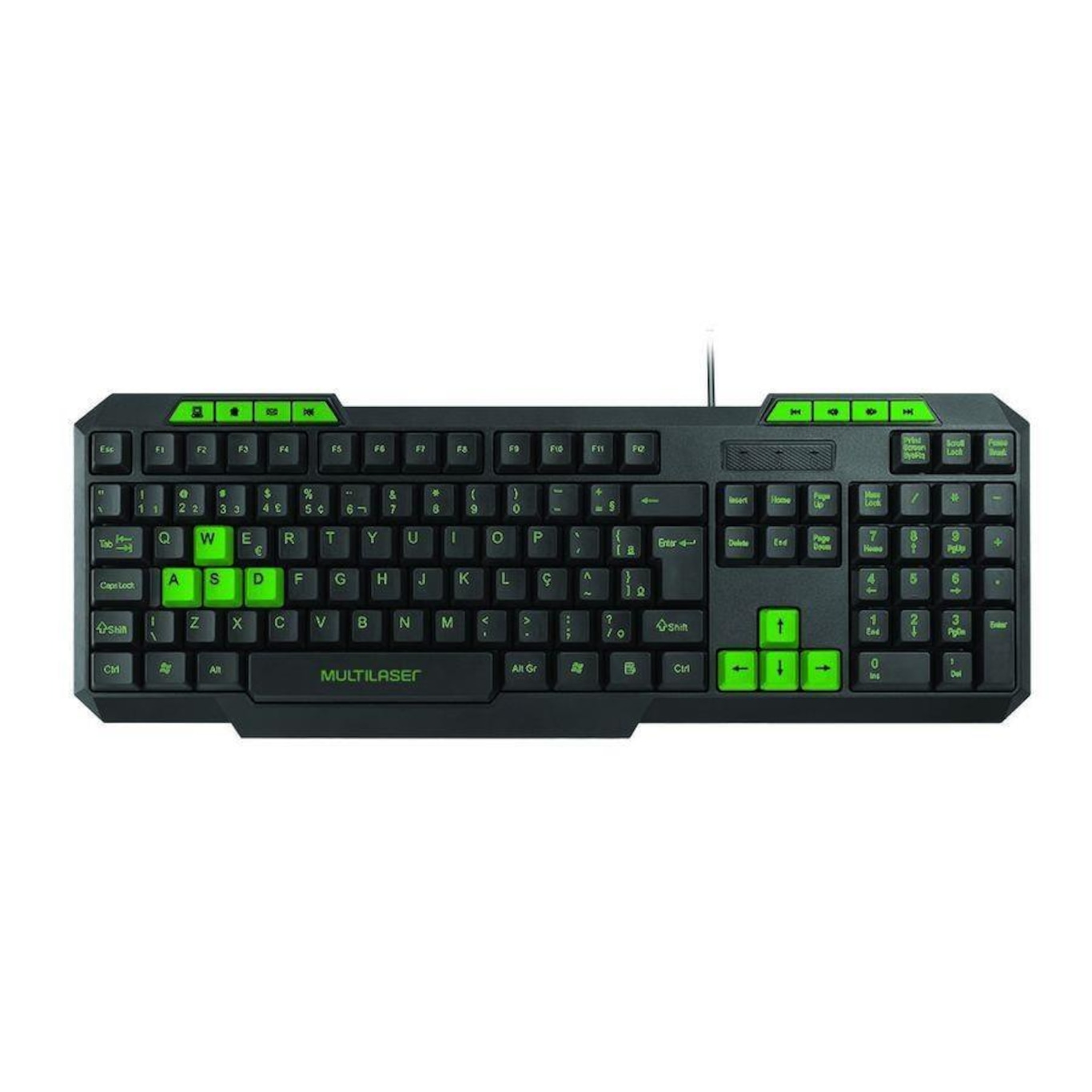 Teclado Gamer Multilaser Multimídia Slim TC243 - Foto 1