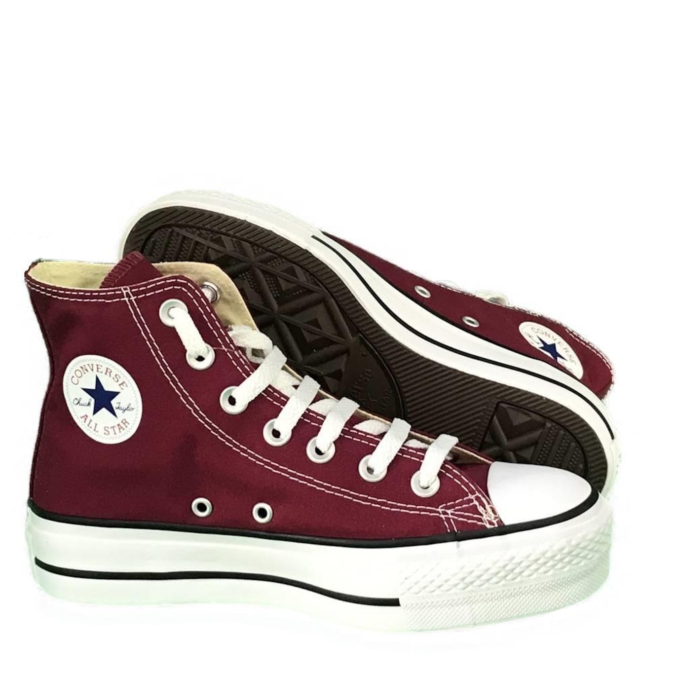 Tênis Infantil Converse All Star Chuck Taylor - Branco+Vinho