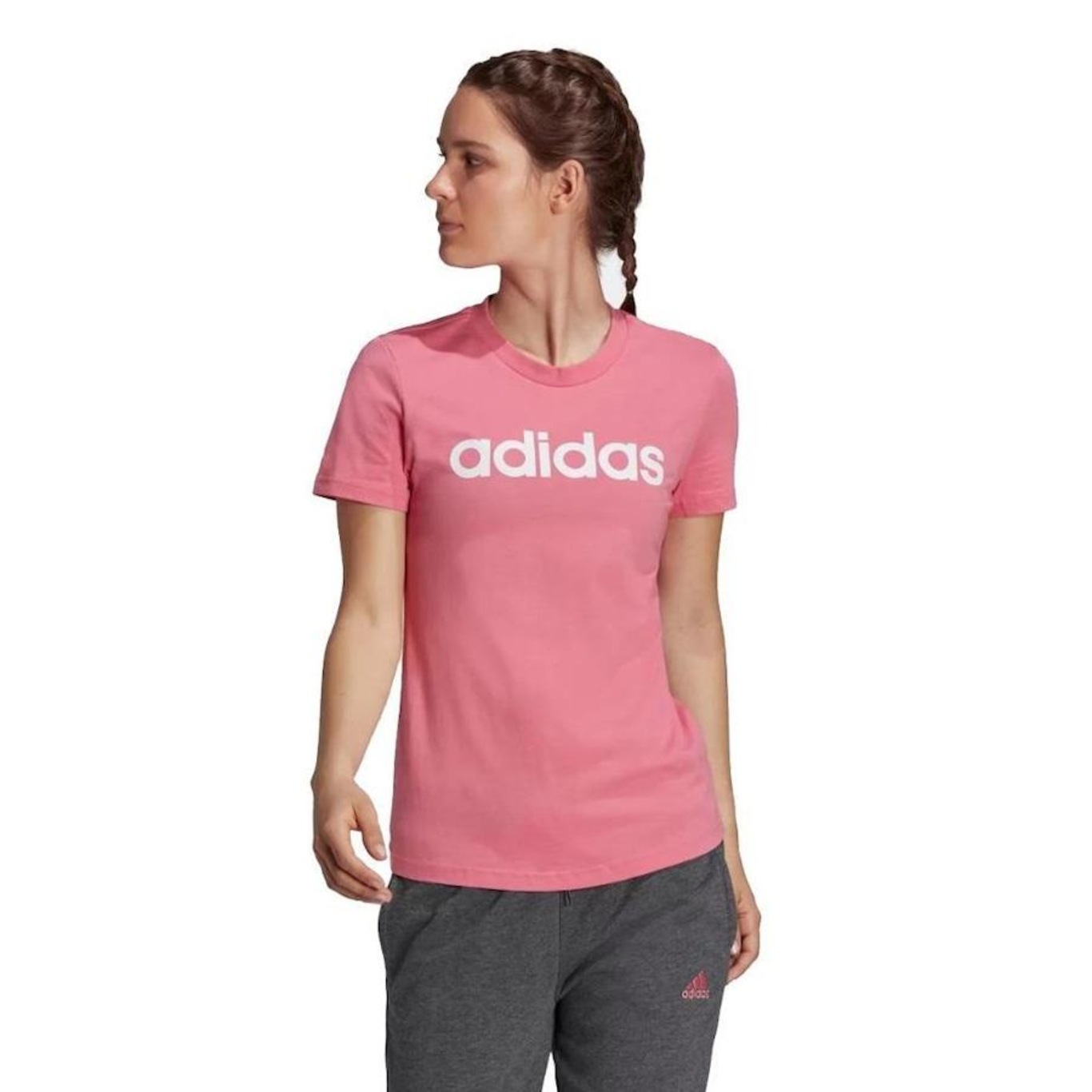 Camiseta adidas Essentials Slim Logo - Feminina - Foto 2