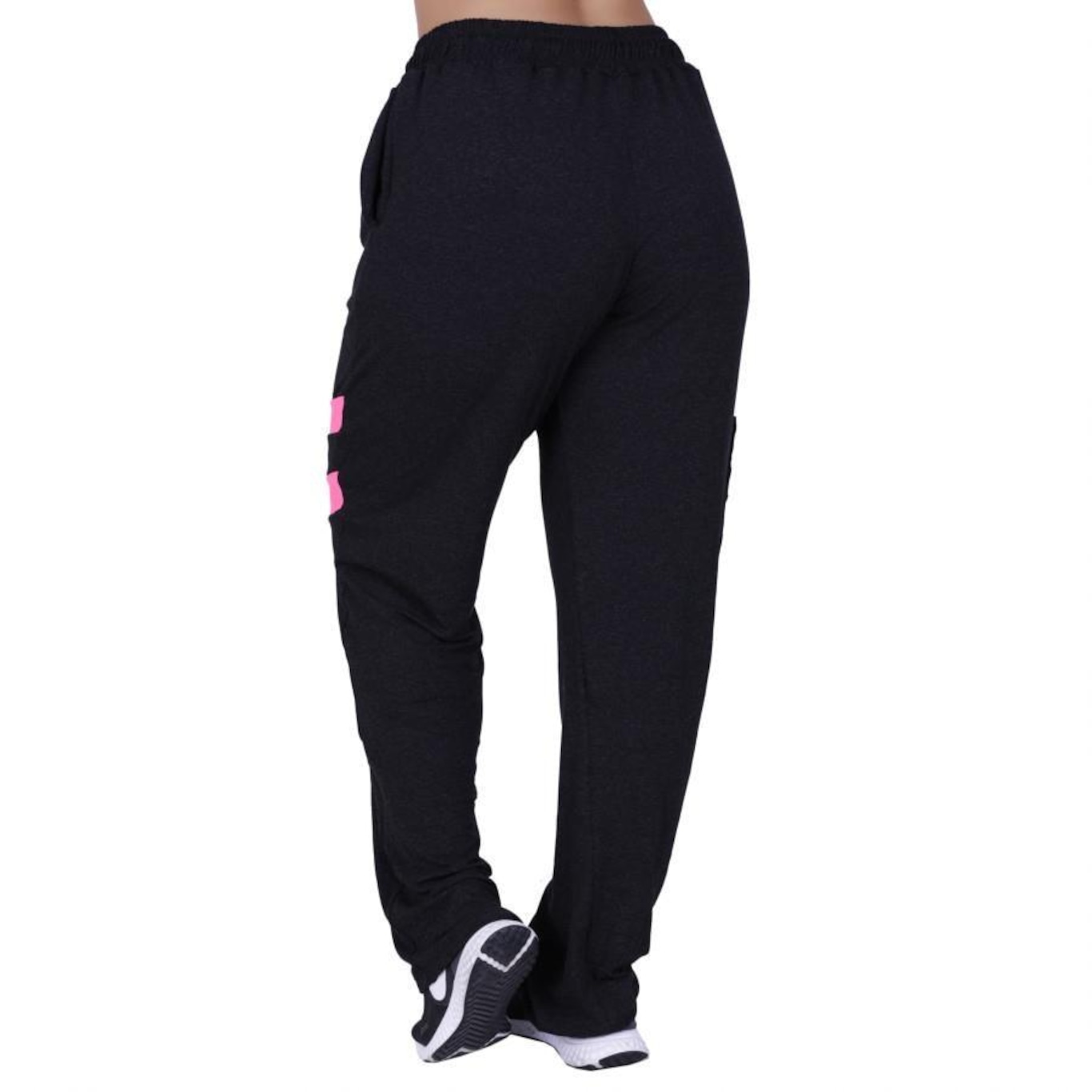 Calça Cargo Orbis Fitness Recortes Bolsos Visco Crepe Ecocel Cós Ajustável  - Feminina - Foto 4