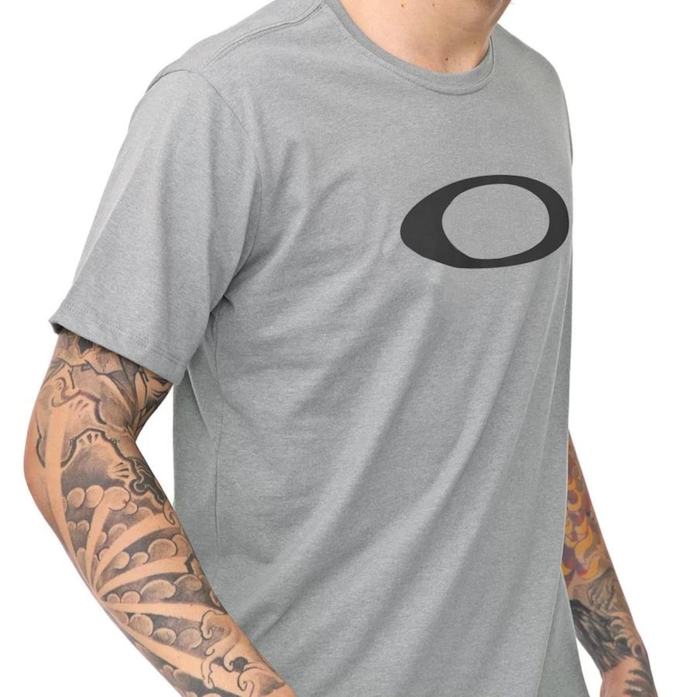 Camiseta Oakley O Ellipse Tee Heather Grey - Masculina - Foto 3