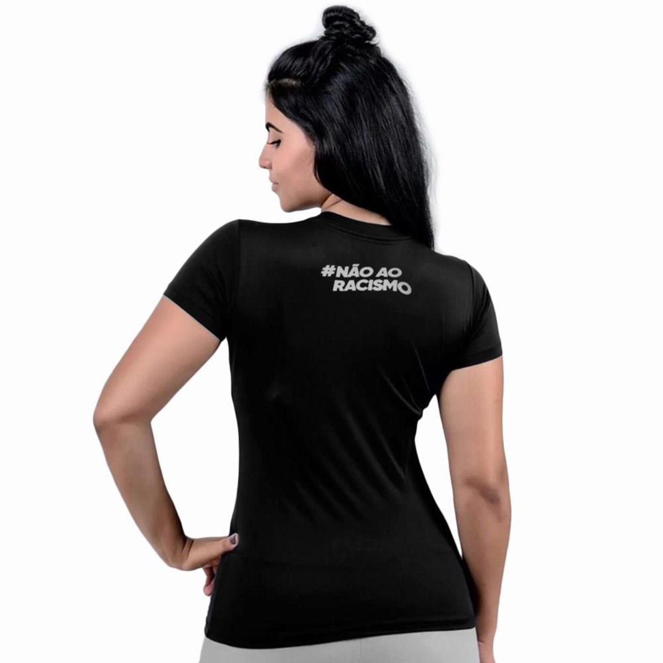 Camiseta Esporte Legal Não Ao Racismo - Feminina - Foto 2