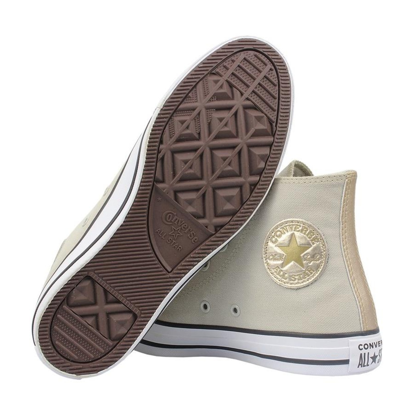 Tênis Converse Chuck Taylor All Star Bege Claro Ouro Claro