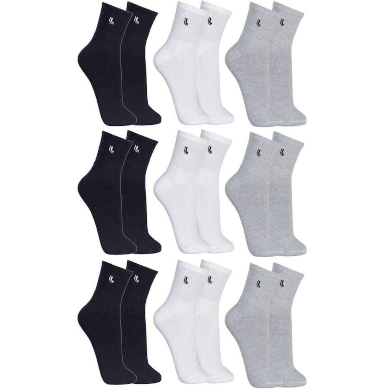 Kit de Meias Lupo Cano Médio Kit com 9 Pares - Masculina - Foto 1