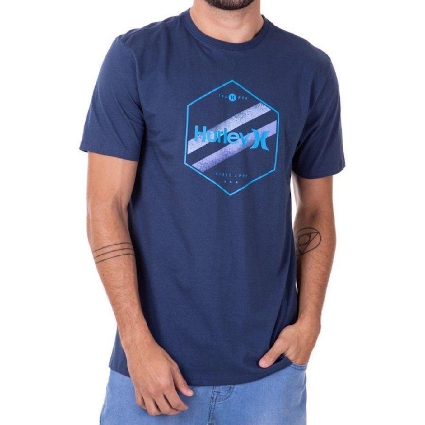 Camiseta Hurley Hexa Two - Masculina - Foto 1