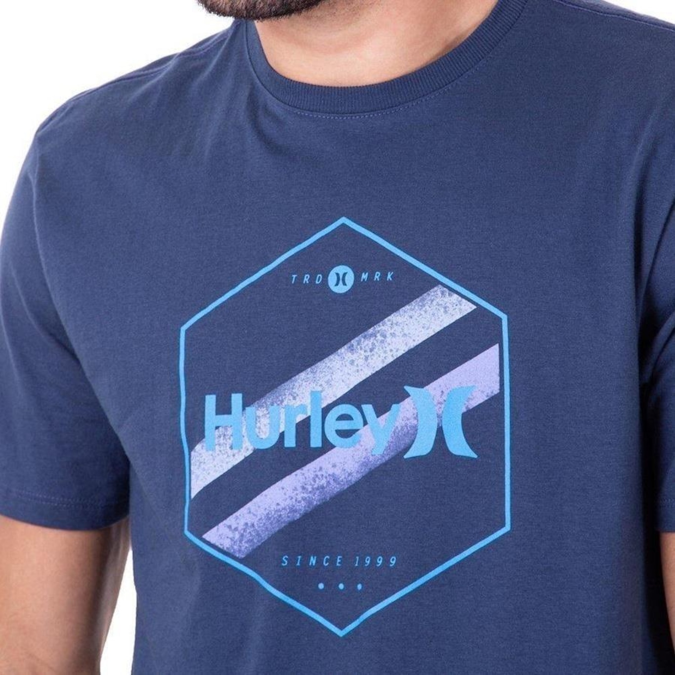 Camiseta Hurley Hexa Two - Masculina - Foto 3