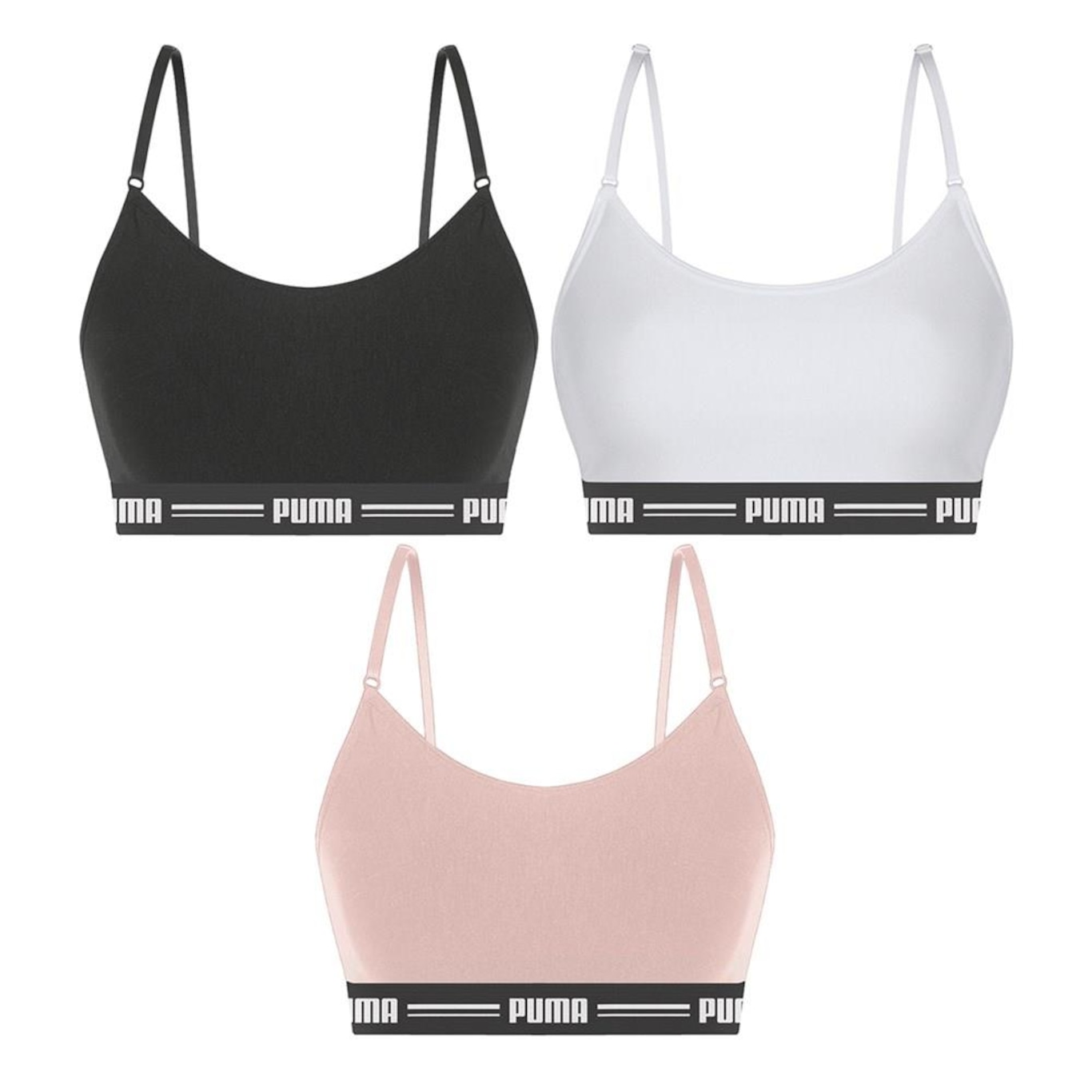 Top Fitness Puma Modal Stretch - Adulto - 3 unidades - Foto 1